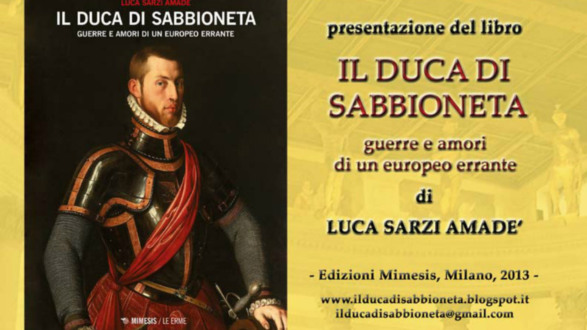 Immagine di "Il duca di Sabbioneta" La presentazione del libro domenica 19 maggio al Teatro all'Antica