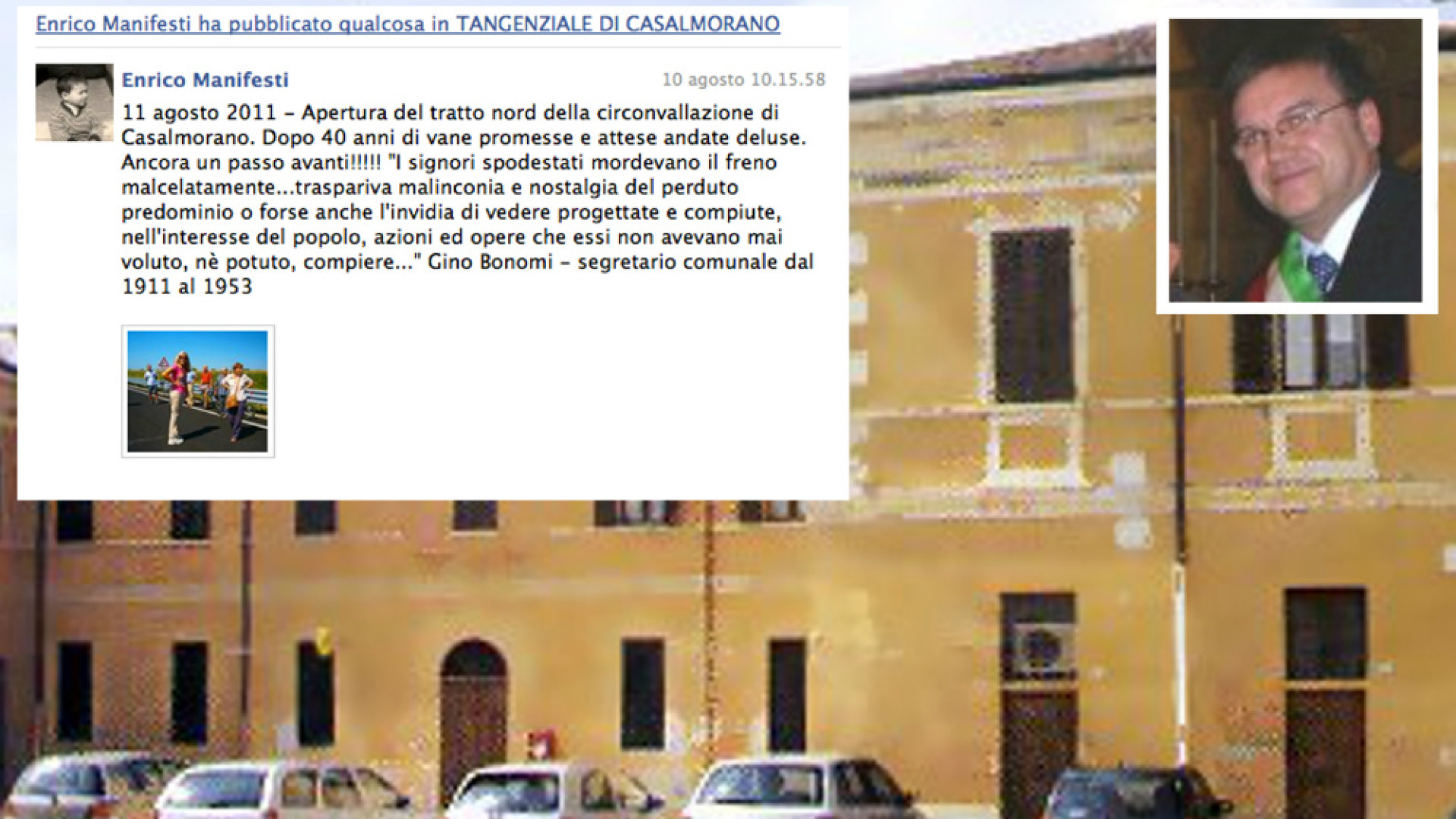 Immagine di Circonvallazione di Casalmorano, il sindaco Manifesti su Facebook: «Apertura del tratto nord, ancora un passo avanti»
