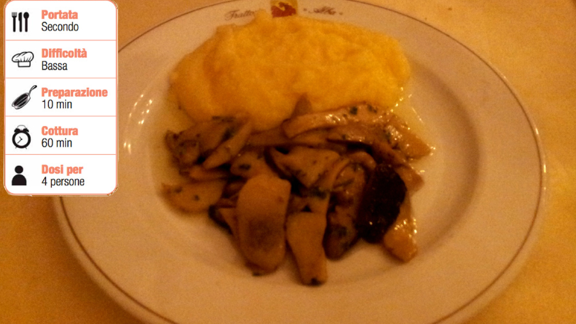Immagine di La ricetta della polenta coi funghi porcini trifolati della Trattoria Alba