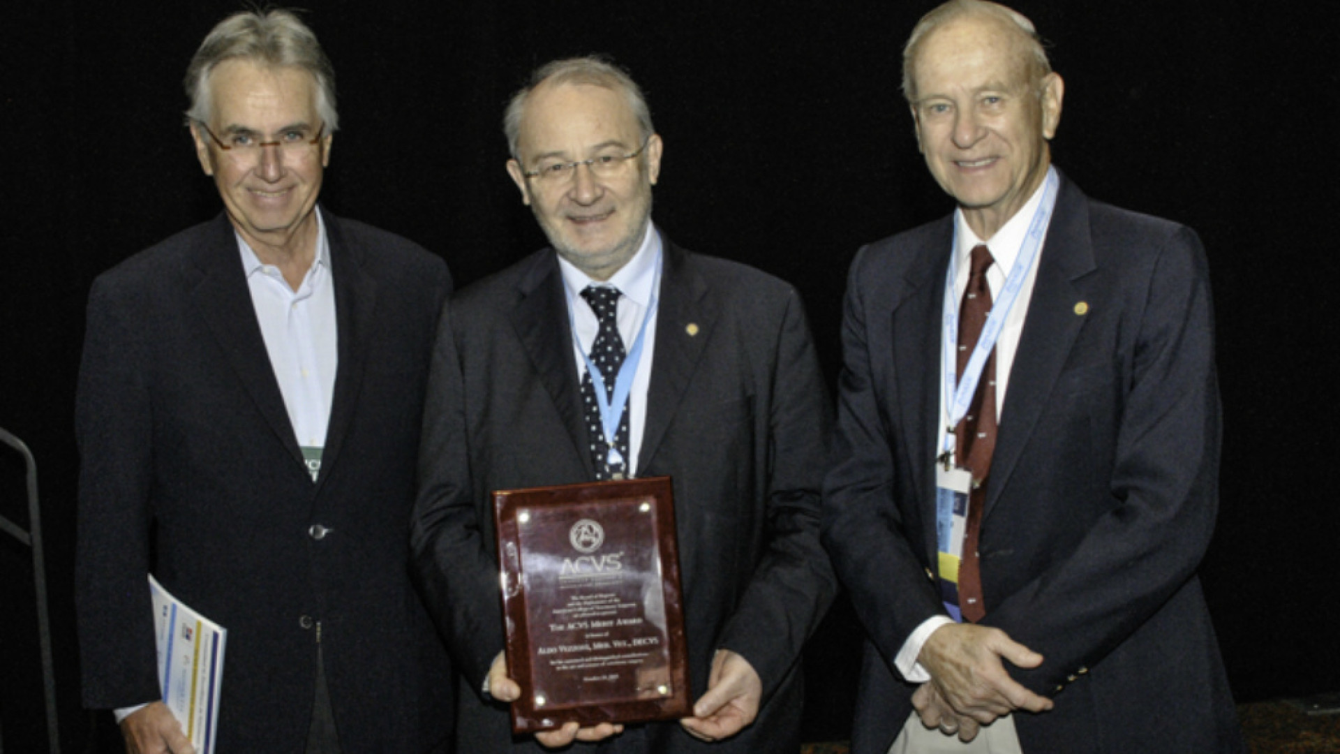 Immagine di Ad Aldo Vezzoni la consegna in Texas del Merit Award 2013