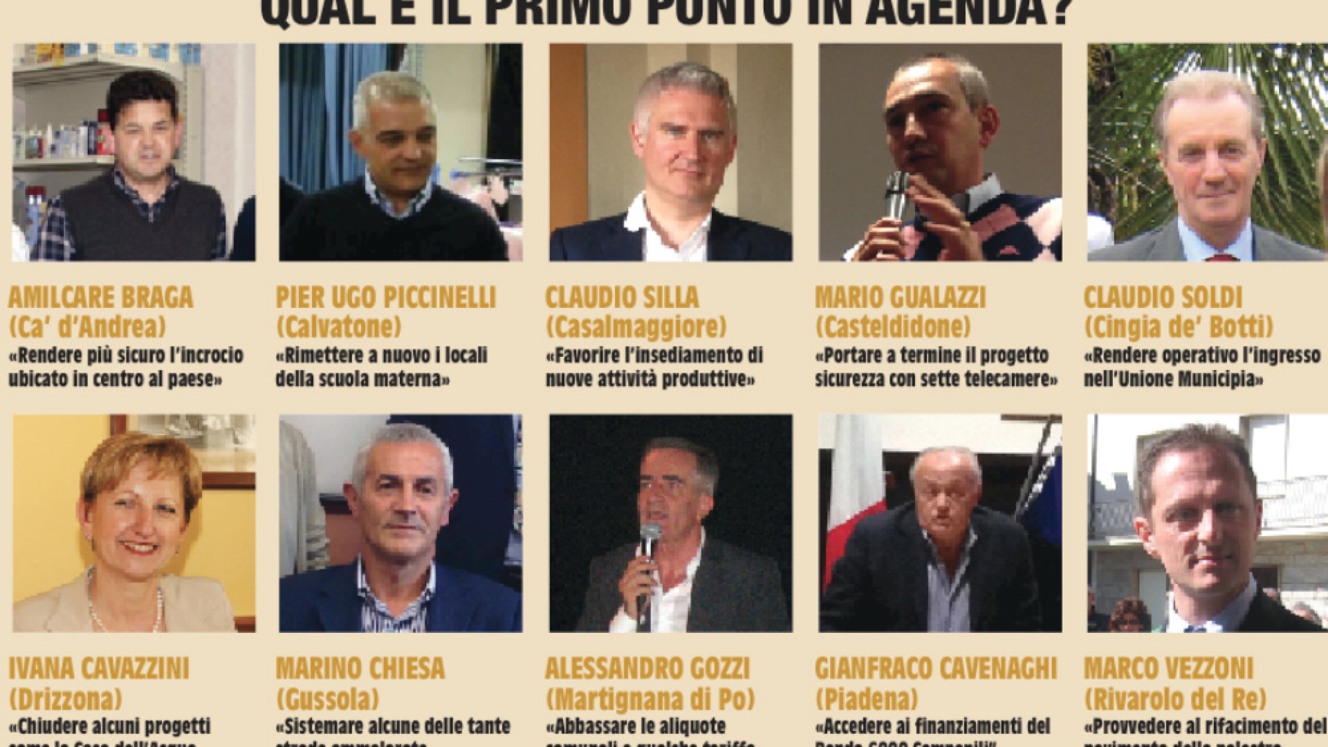 Immagine di Il 2014? I sindaci del casalasco se lo immaginano così