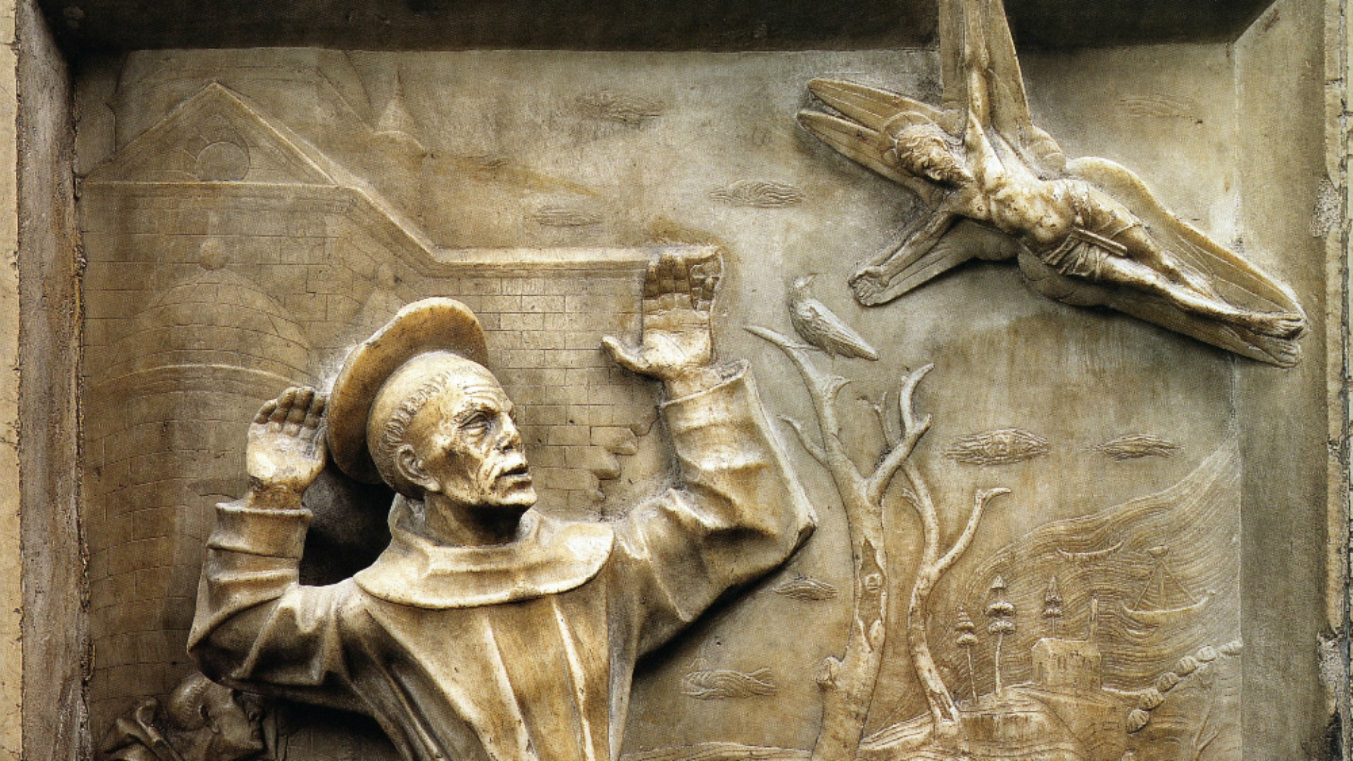 Immagine di L'Amadeo finito in pezzi l'arca di Sant'Arealdo incastonata nel muro del Duomo nel muro del Duomo