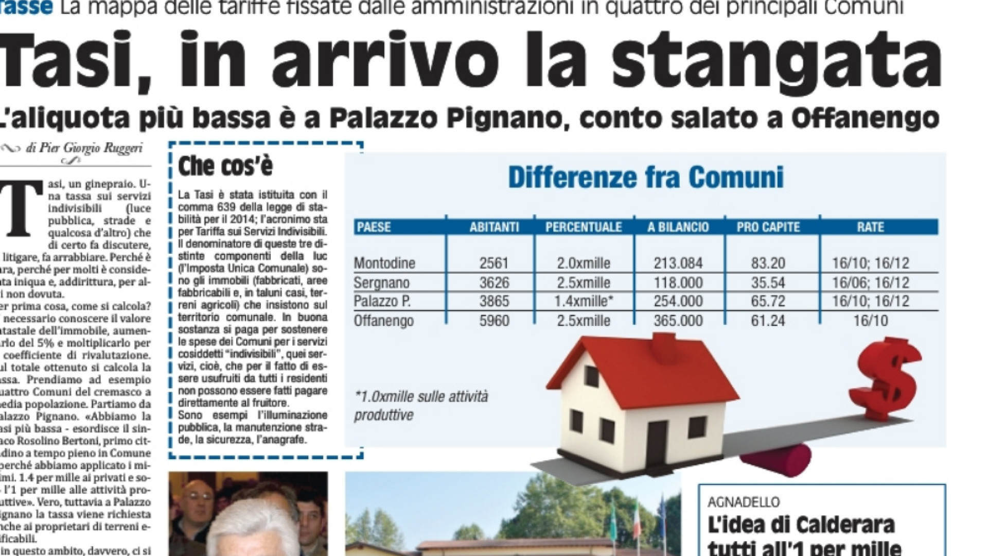 Immagine di Tasi, arriva la stangata Conto salato a Offanengo