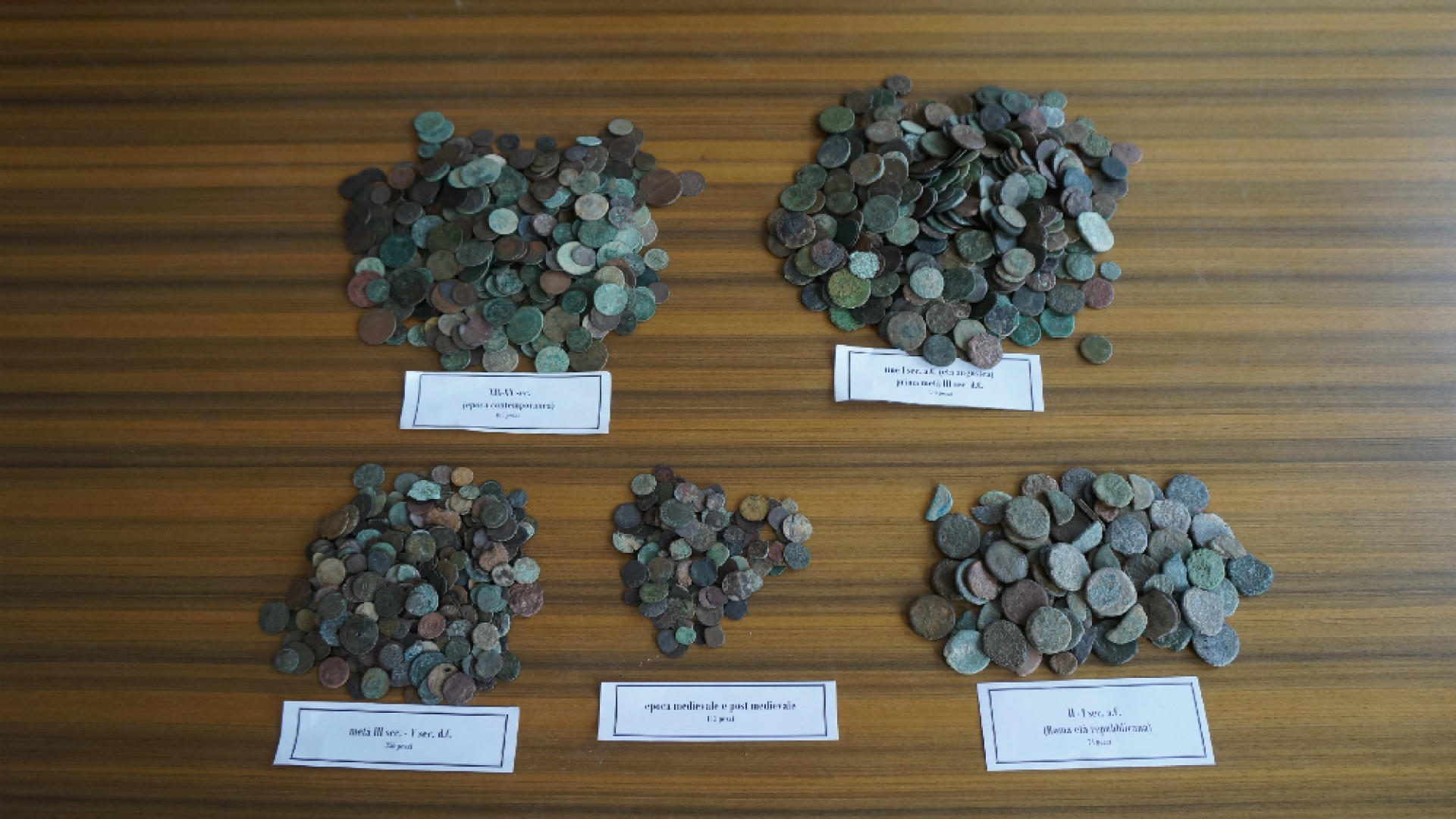Immagine di Appassionato collezionista con centinaia di reperti archeologici e storici