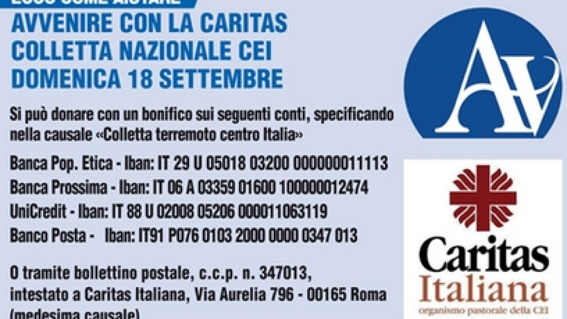 Immagine di Terremoto, Avvenire con la Caritas: come aiutare