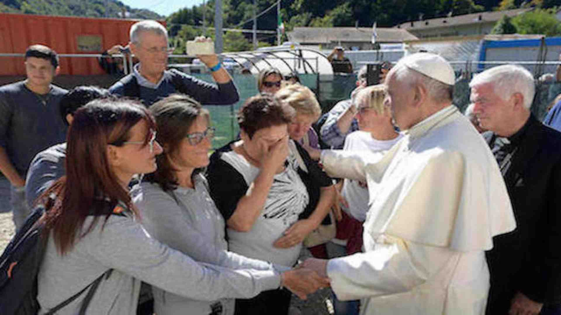 Immagine di Terremoto, Il Papa incontra i sopravvissuti