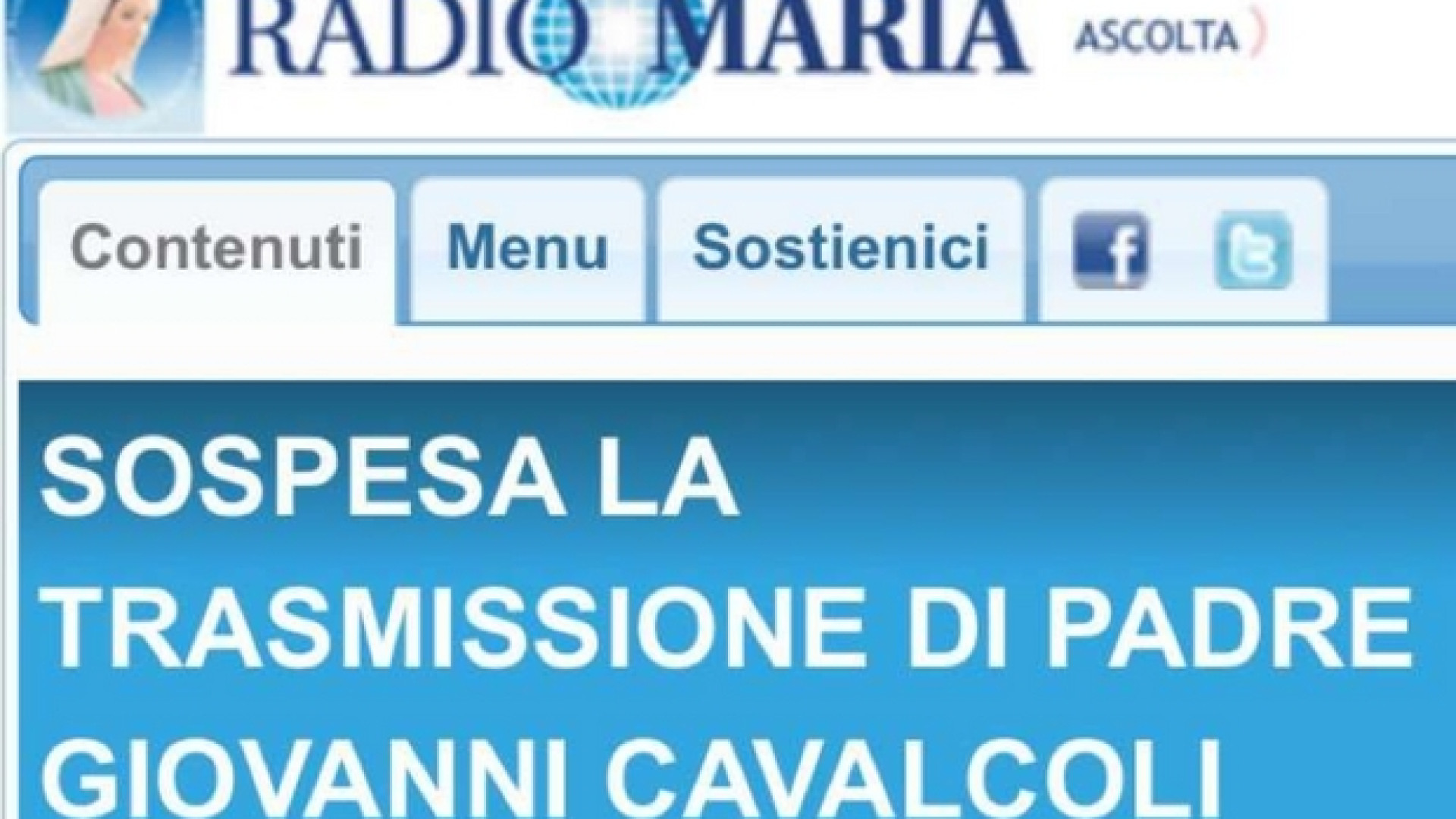 Immagine di Sospesa la trasmissione di padre Cavalcoli