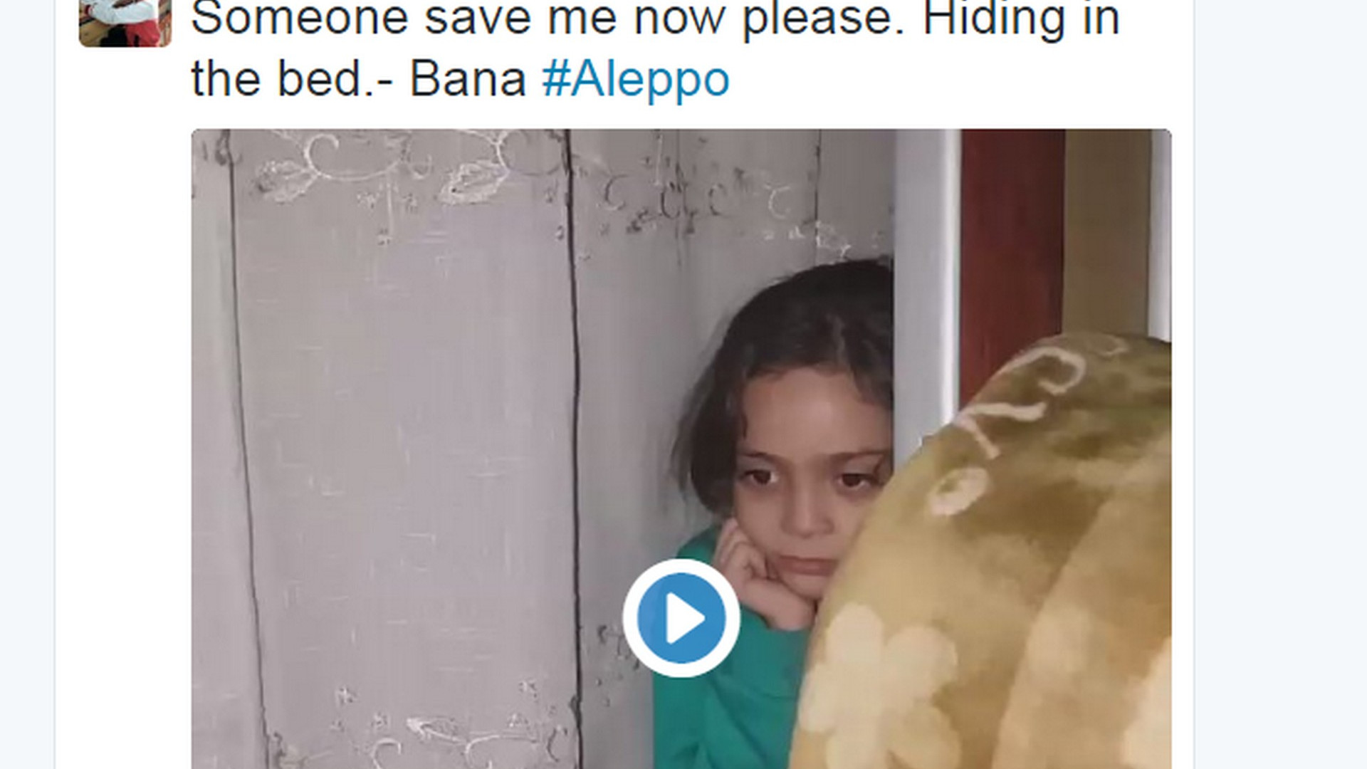 Immagine di Aleppo, il caso della bimba che twitta sotto le bombe. Ma sarà vero?