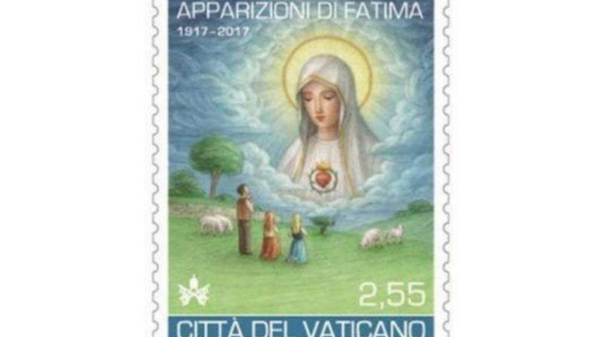Immagine di Francobollo vaticano per la Madonna di Fatima