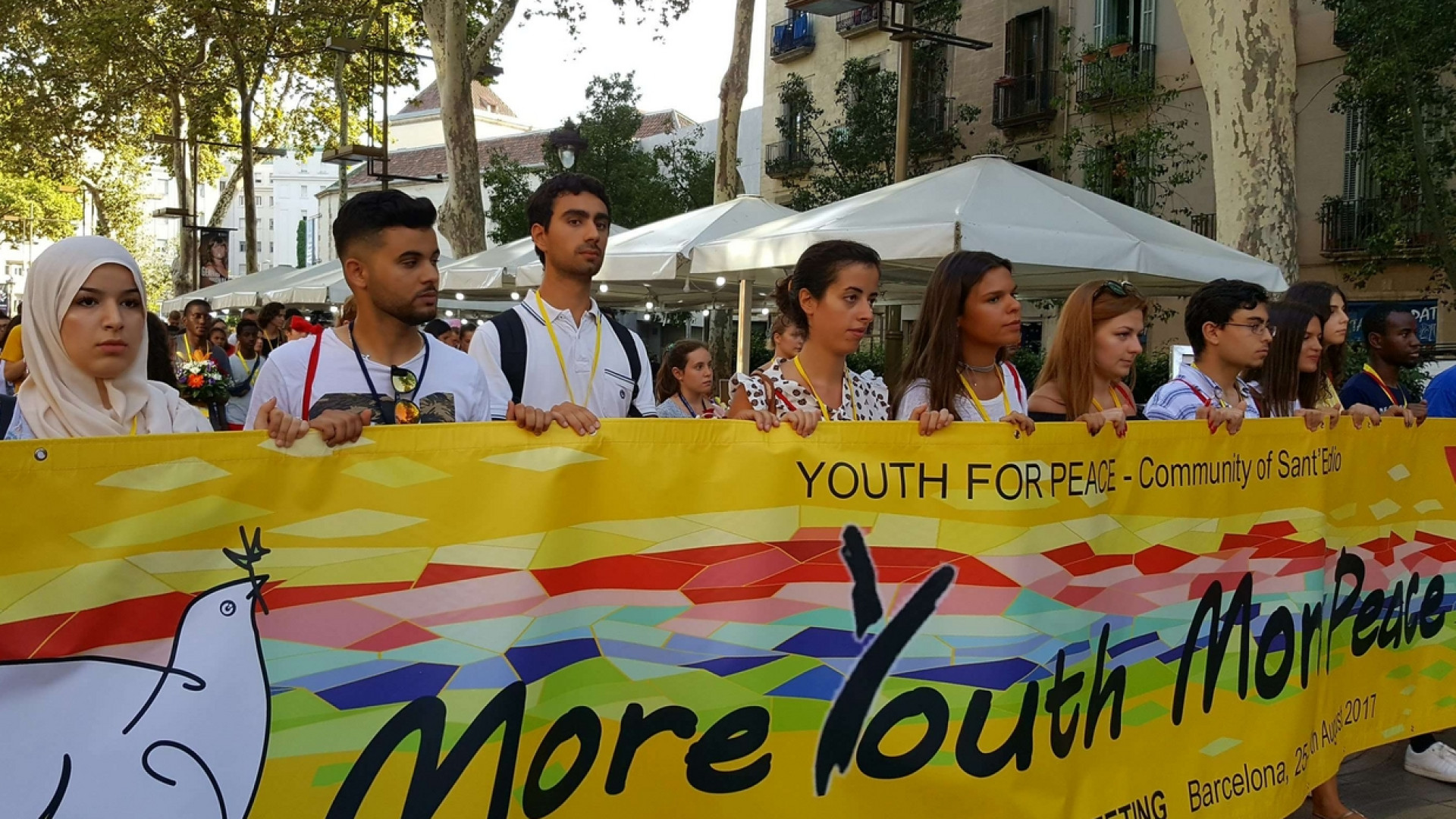 Immagine di Barcellona, dai giovani di tutta Europa un appello per la pace
