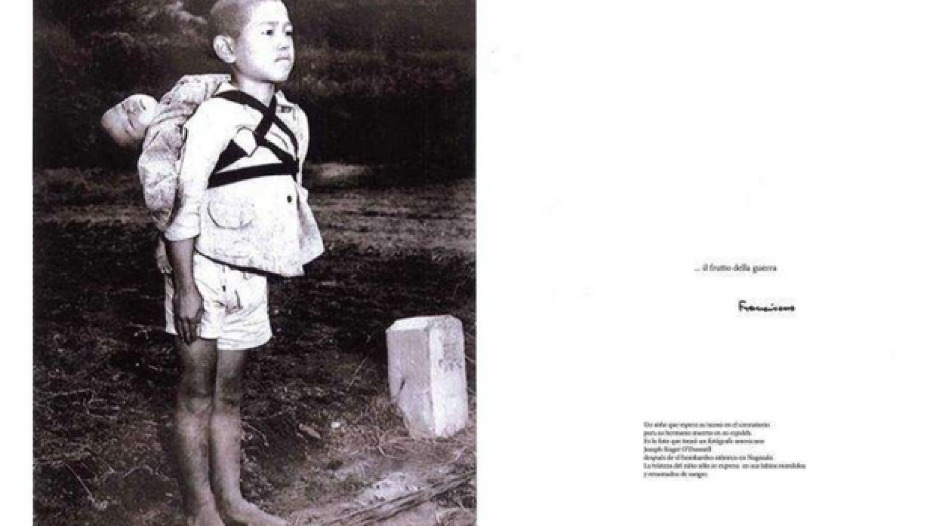 Immagine di Una foto di Nagasaki scelta dal Papa: ecco i «frutti della guerra»