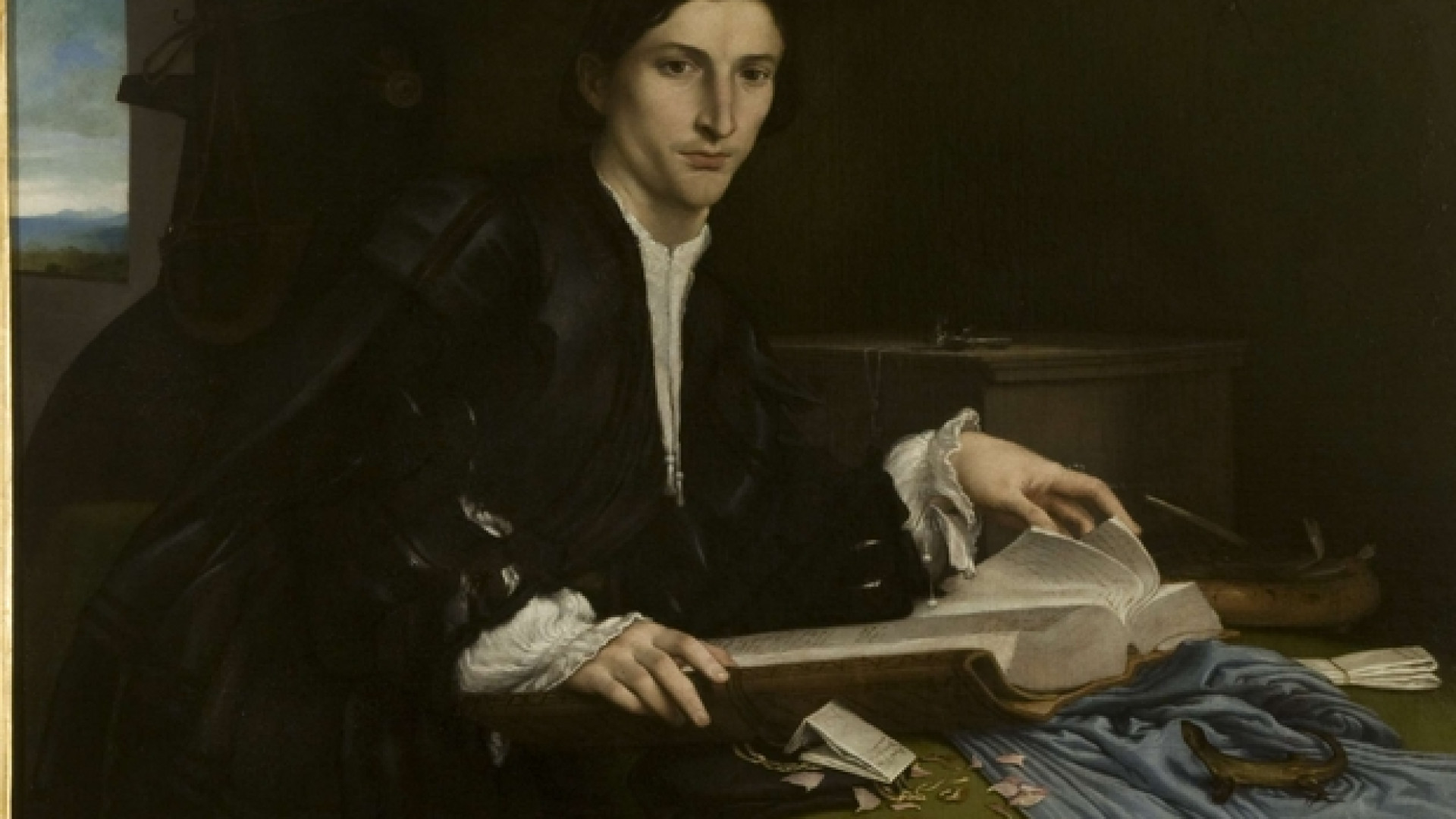 Immagine di Giacomo Leopardi nello specchio di Lorenzo Lotto