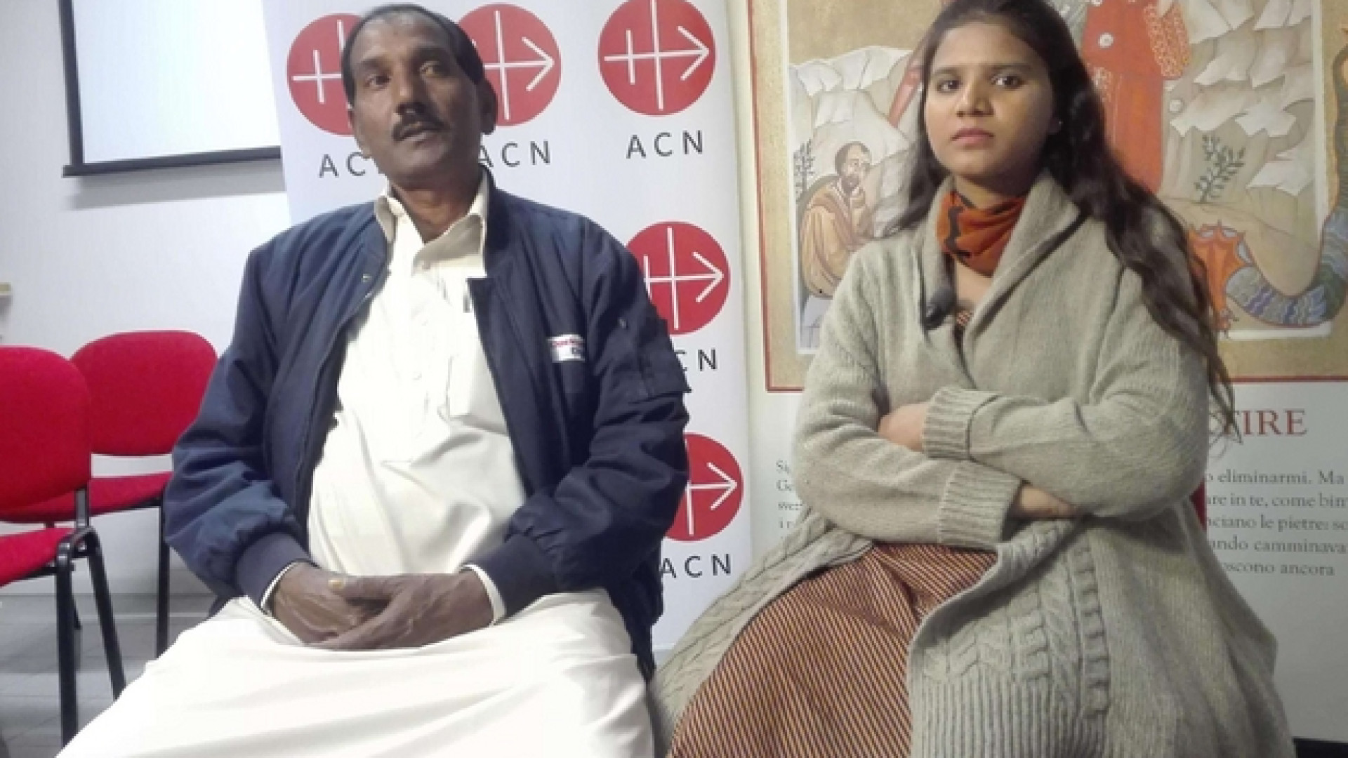 Immagine di Vittima di Boko Haram e famiglia di Asia Bibi a Roma per il Papa