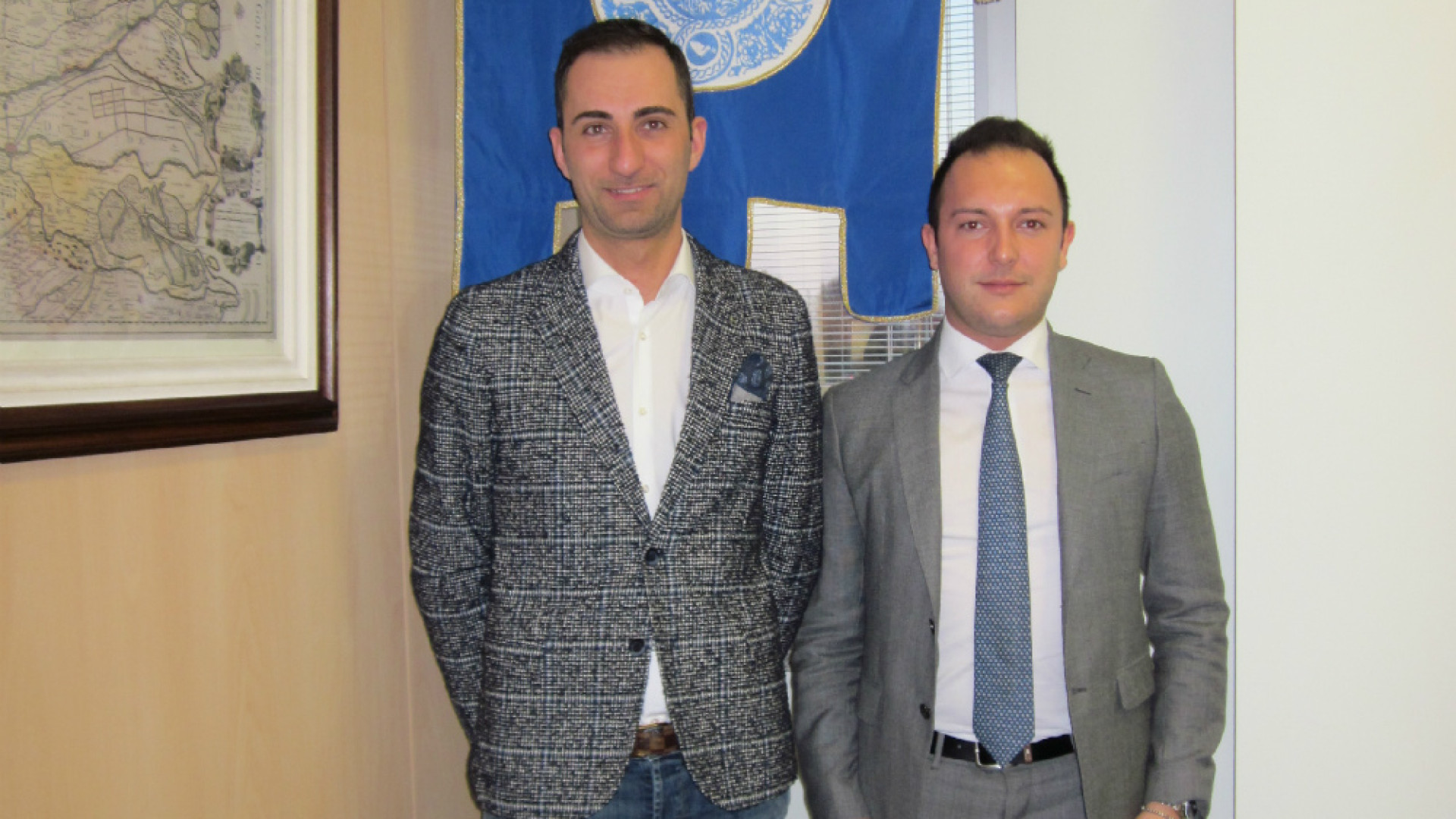 Immagine di Fabio Bettoni presidente del gruppo Giovani Ance Cremona. Paolo Beltrami vicepresidente