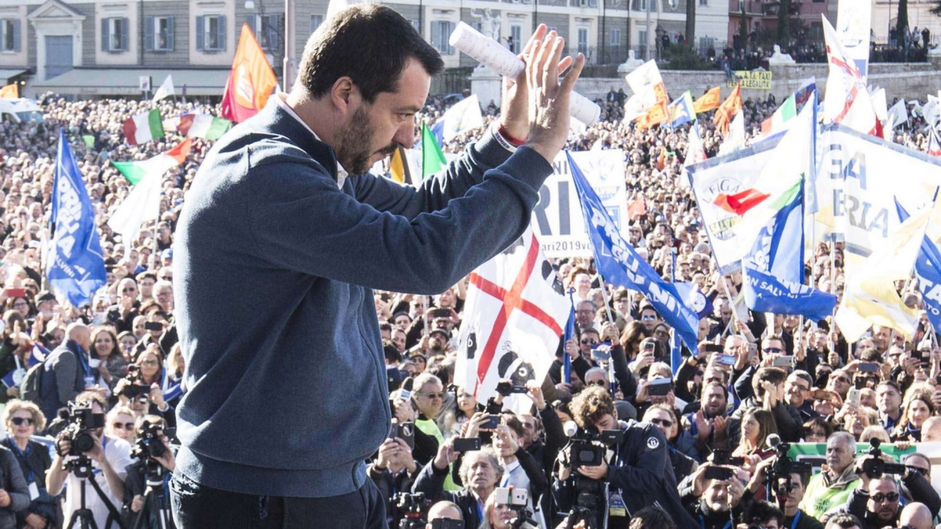 Immagine di La piazza di Salvini: «Al governo per 5 anni»