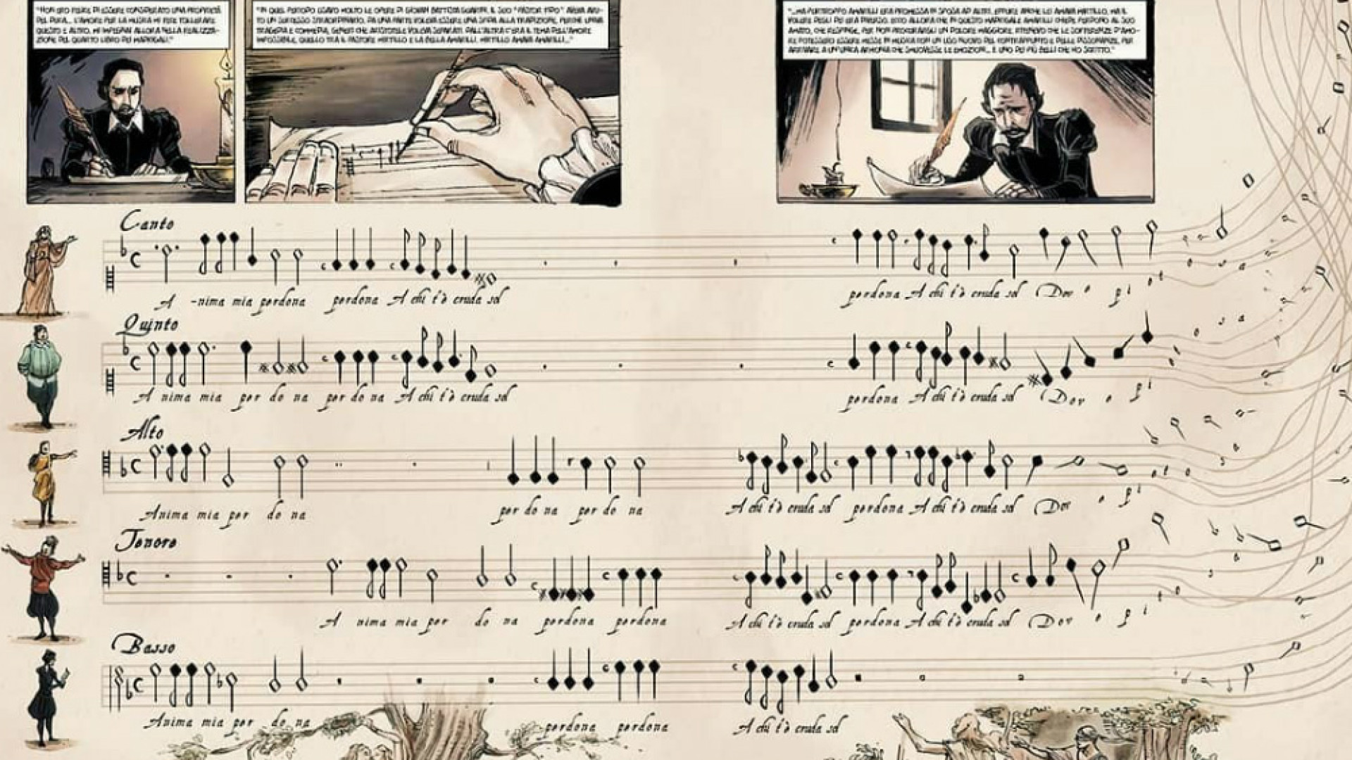 Immagine di Monteverdi a fumetti, originalità e coerenza