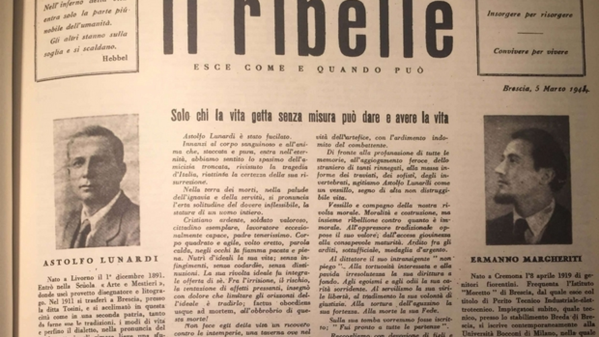 Immagine di Il Ribelle di Olivelli, una voce per la libertà