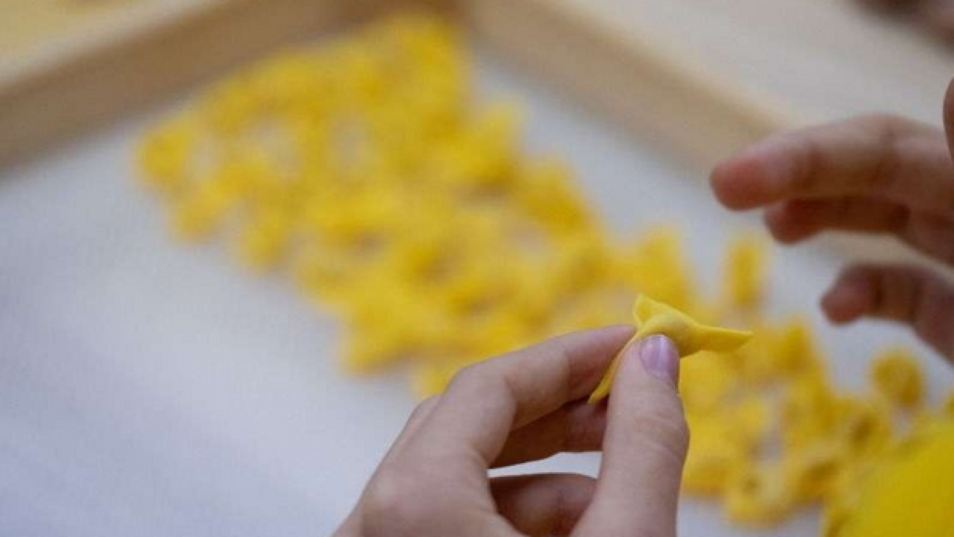 Immagine di Ragazzi con l'autismo al lavoro sui tortellini