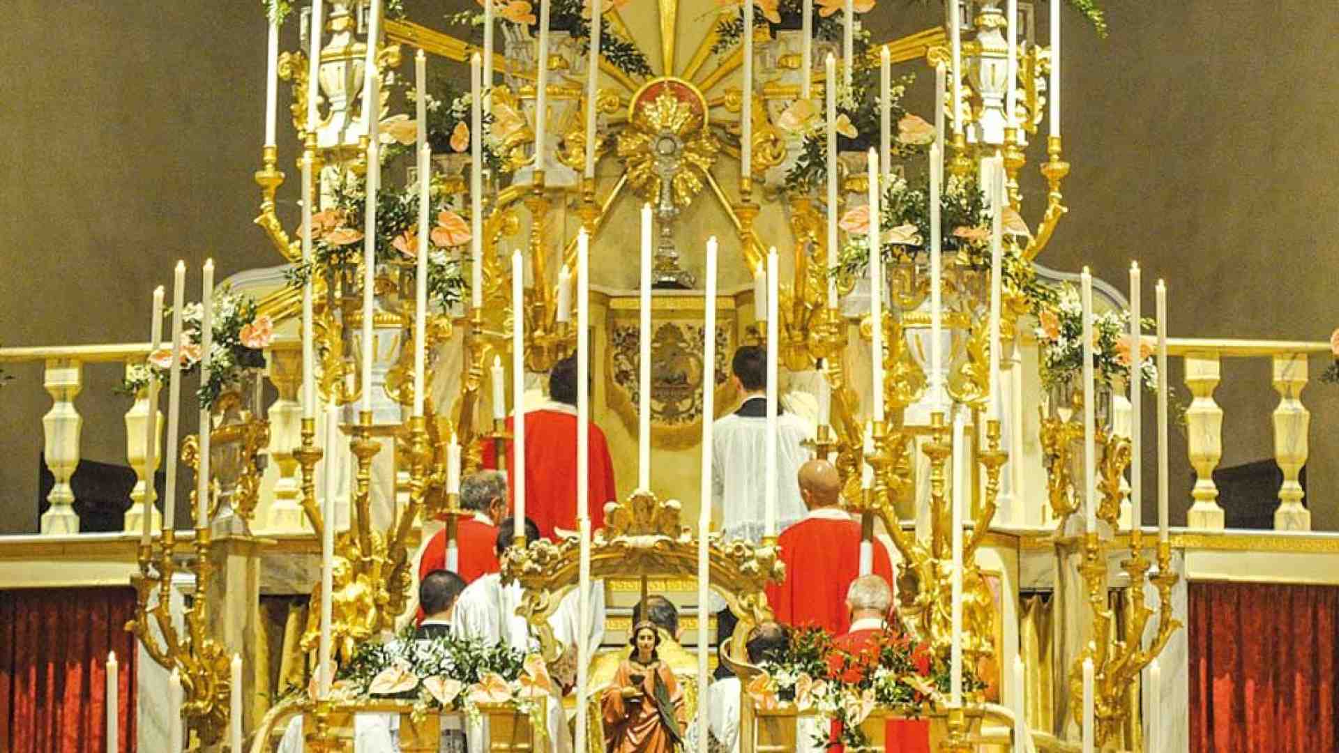 Immagine di Santa Lucia di Pescantina. La macchina dei tridui