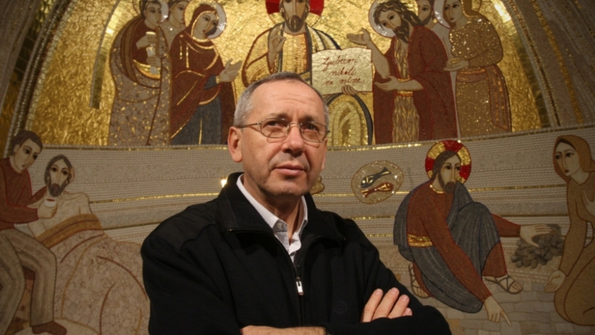 Immagine di Rupnik: «I pellegrini oggi? Le persone vanno lì dove c'è la vita»
