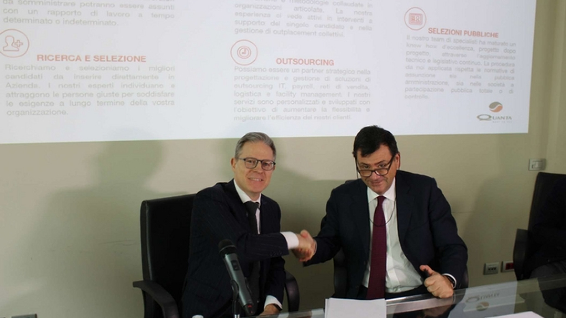 Immagine di Firmata la convenzione tra Fondazione Lavoro e Quanta