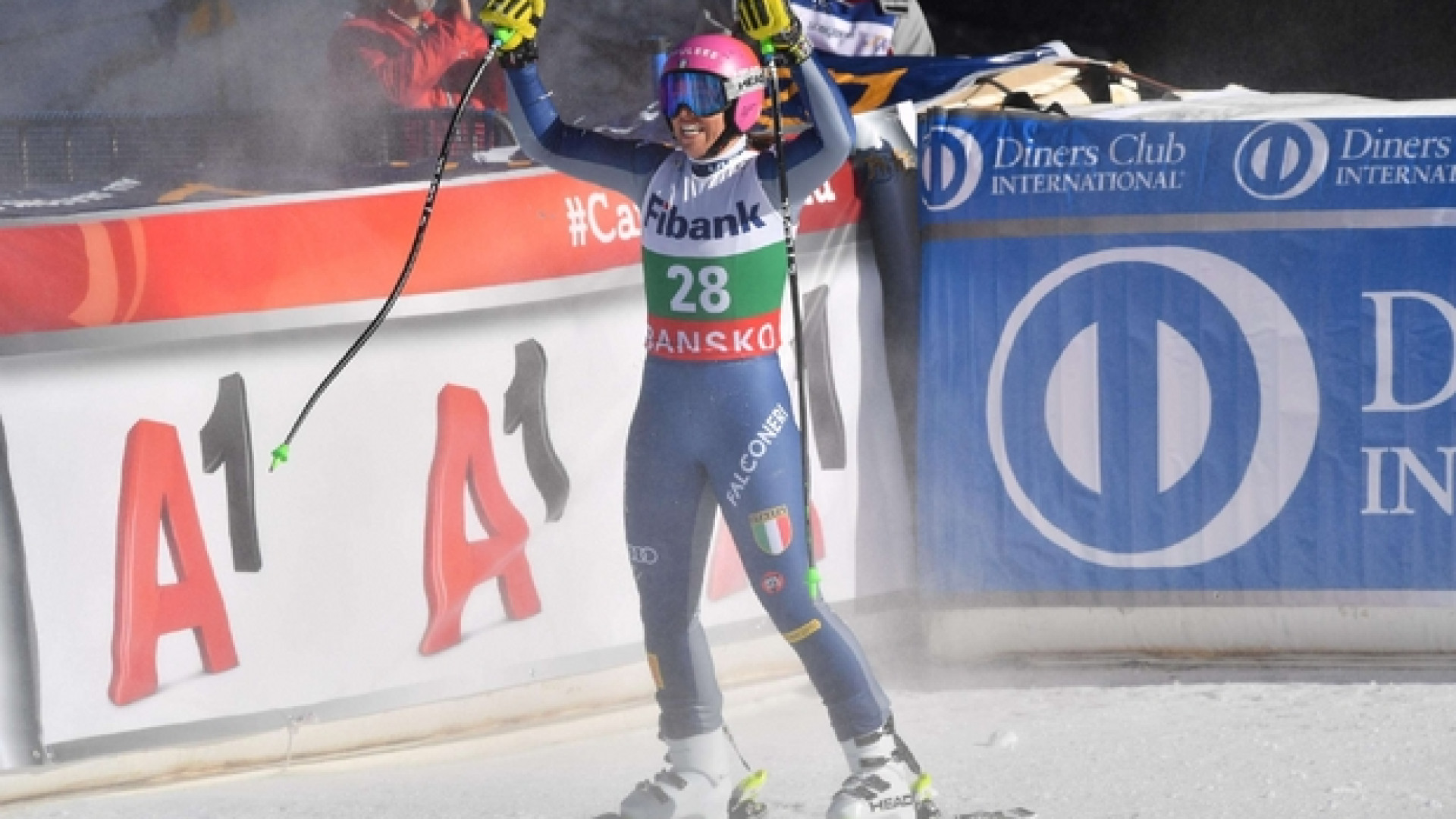 Immagine di Triplete all'italiana. Valanga rosa sul podio: Curtoni, Bassino e Brignone