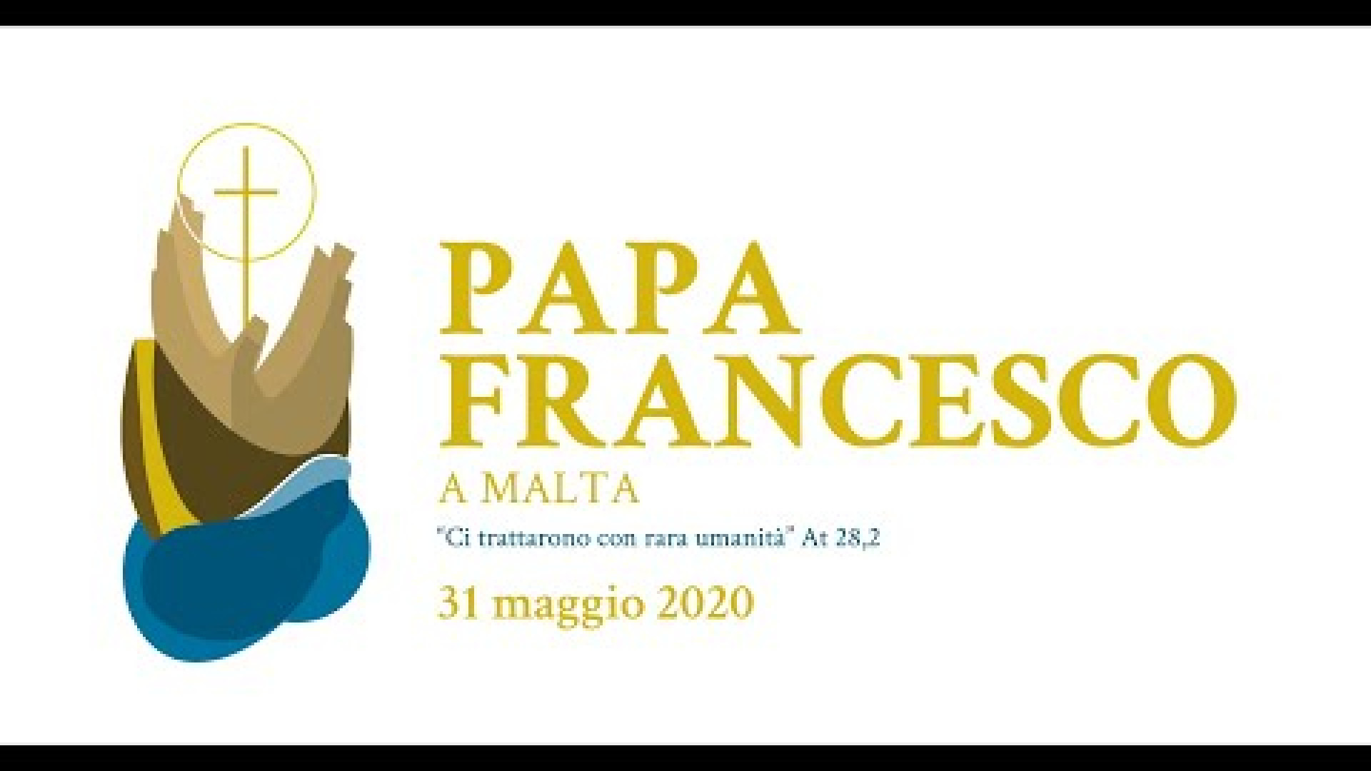 Immagine di Il Papa andrà a Malta il 31 maggio. Nel logo un messaggio di accoglienza