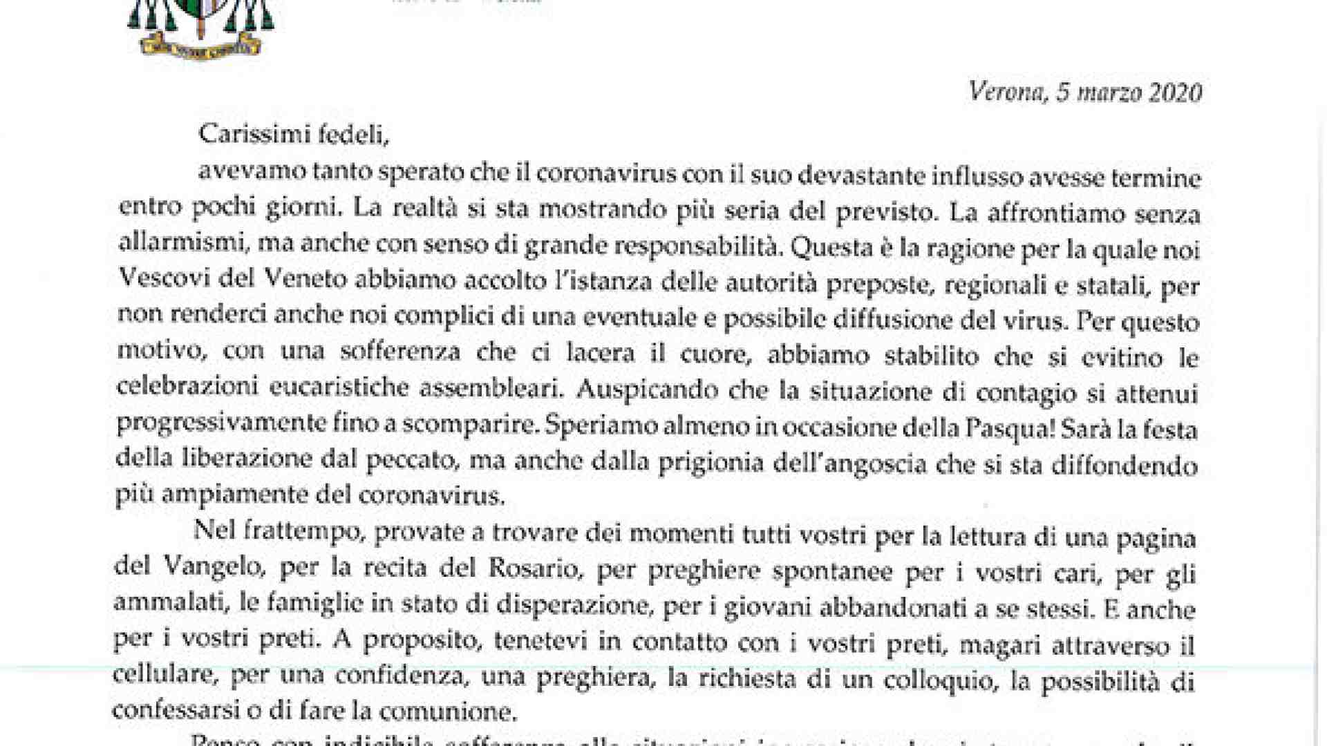 Immagine di Lettera del vescovo Zenti a tutti i fedeli