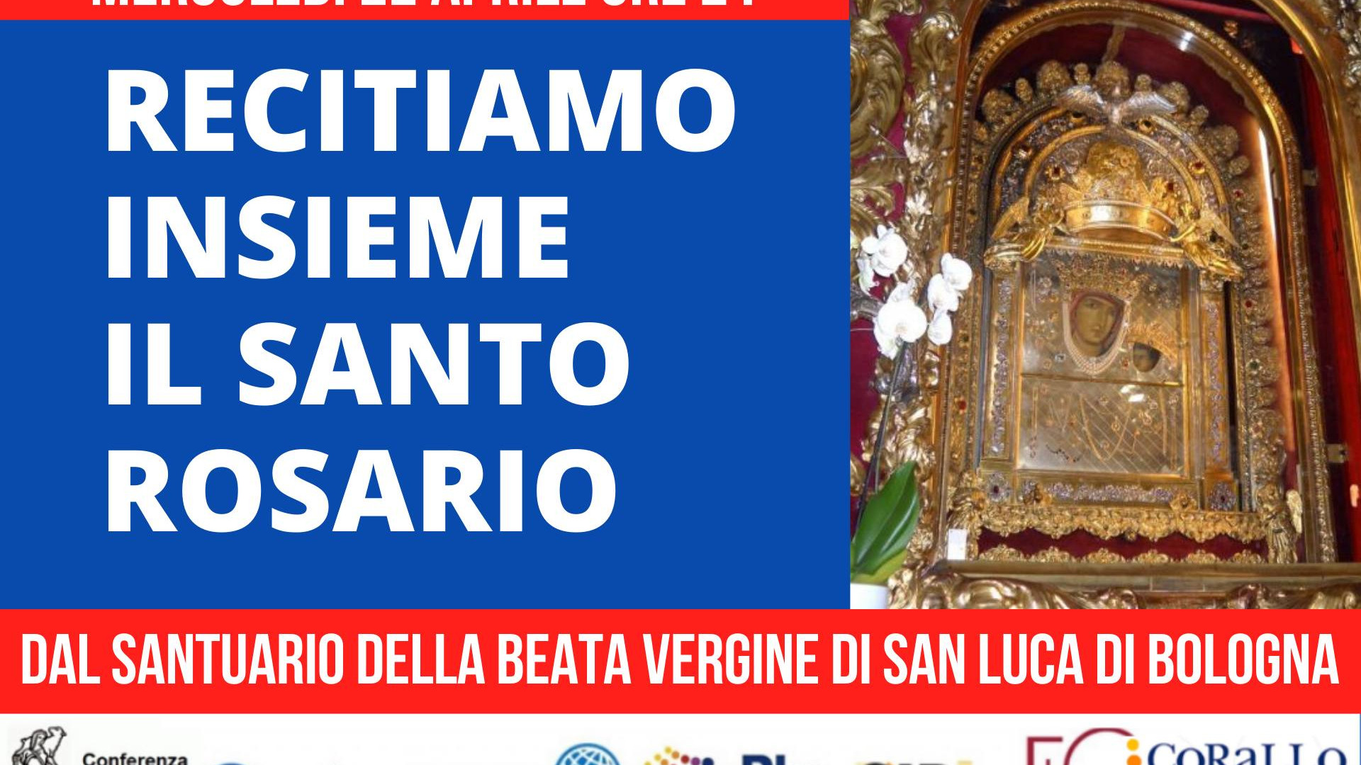 Immagine di Mercoledì 22 aprile da Bologna il Rosario per l'Italia / LA DIRETTA