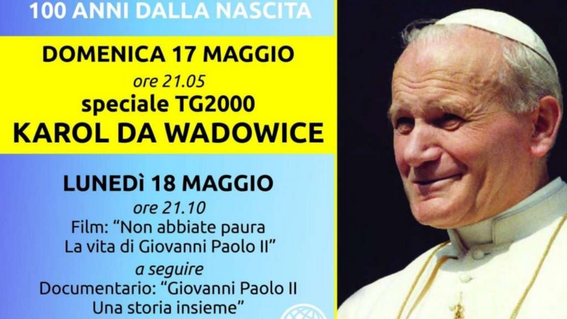 Immagine di Giovanni Paolo II, speciali di Tv2000 e InBlu Radio (Video)
