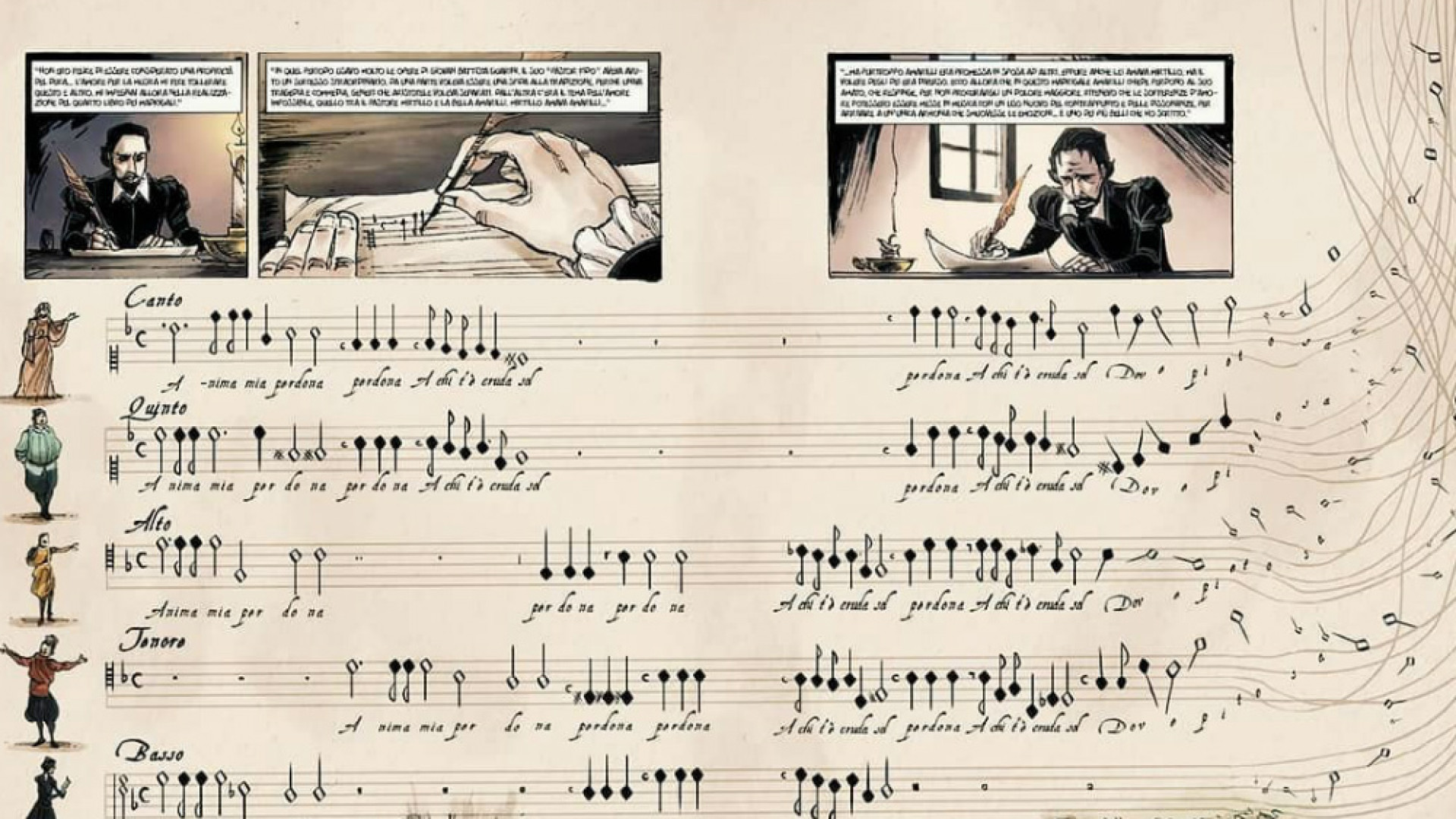 Immagine di “Orfeo ed Euridice”, musica e comics