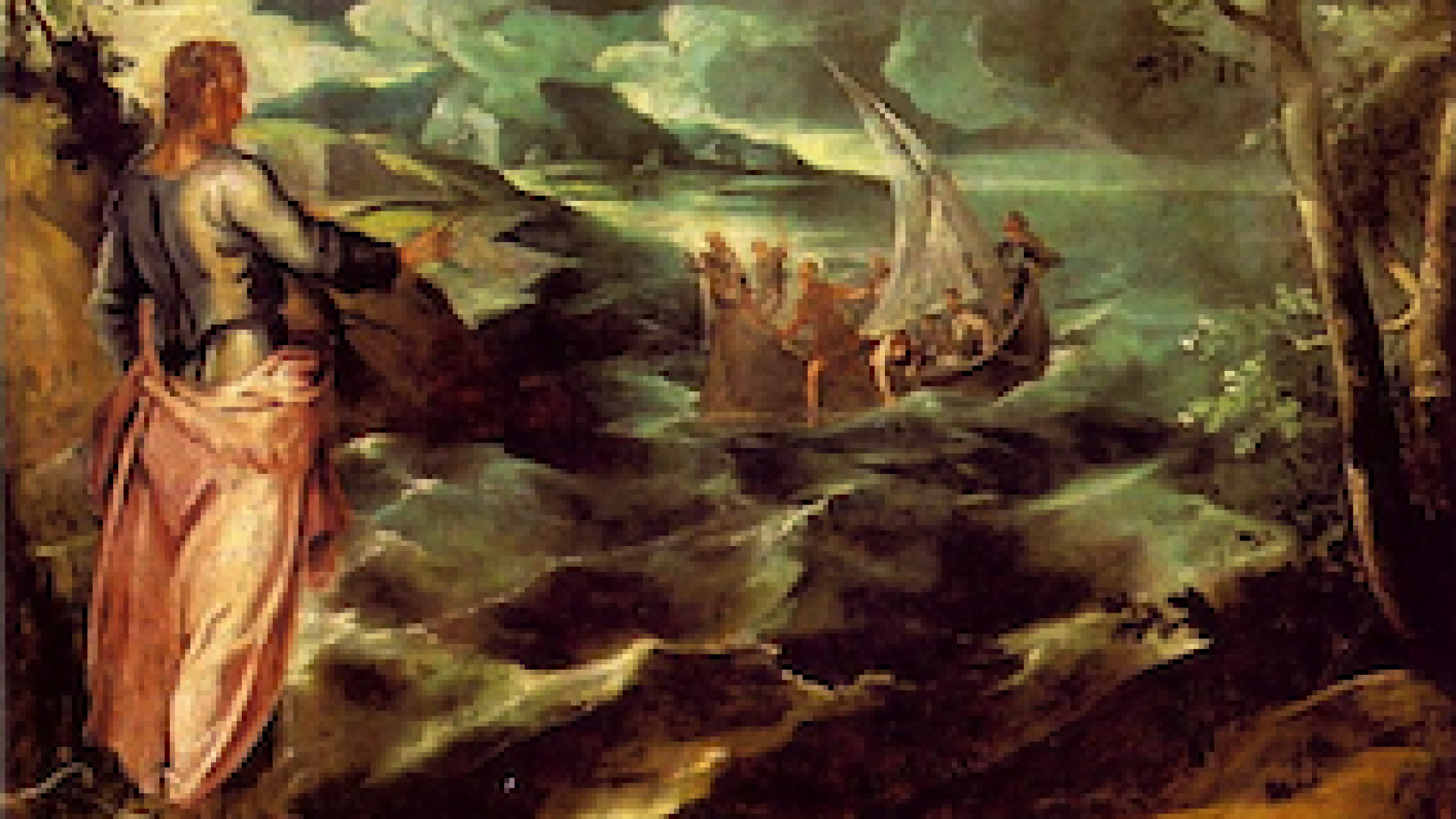 Immagine di Cristo è con la sua Chiesa e la salva da ogni tempesta