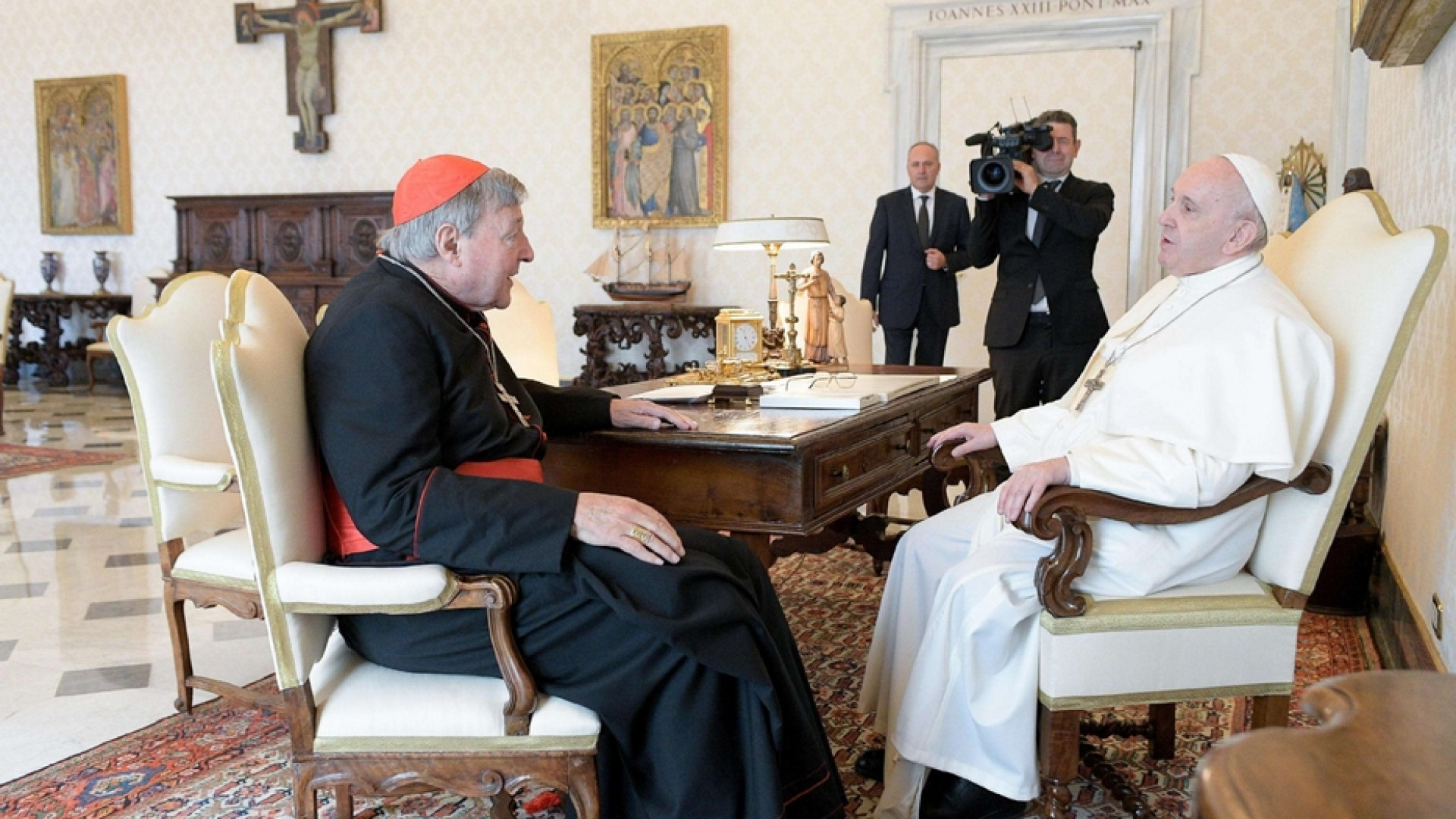 Immagine di Il cardinale George Pell in udienza da papa Francesco