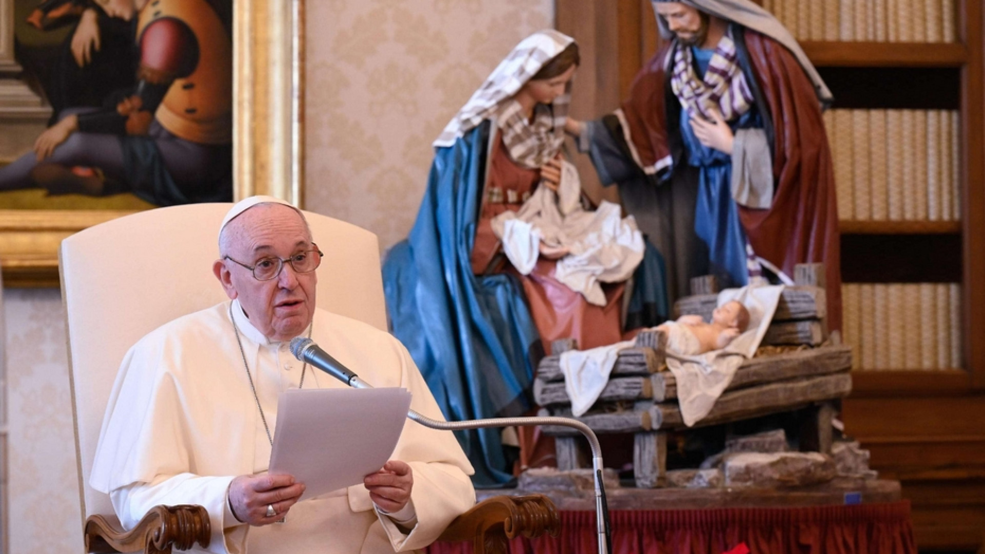 Immagine di Il Papa: nel presepe c’è la tenerezza per essere vicini, anche se distanti