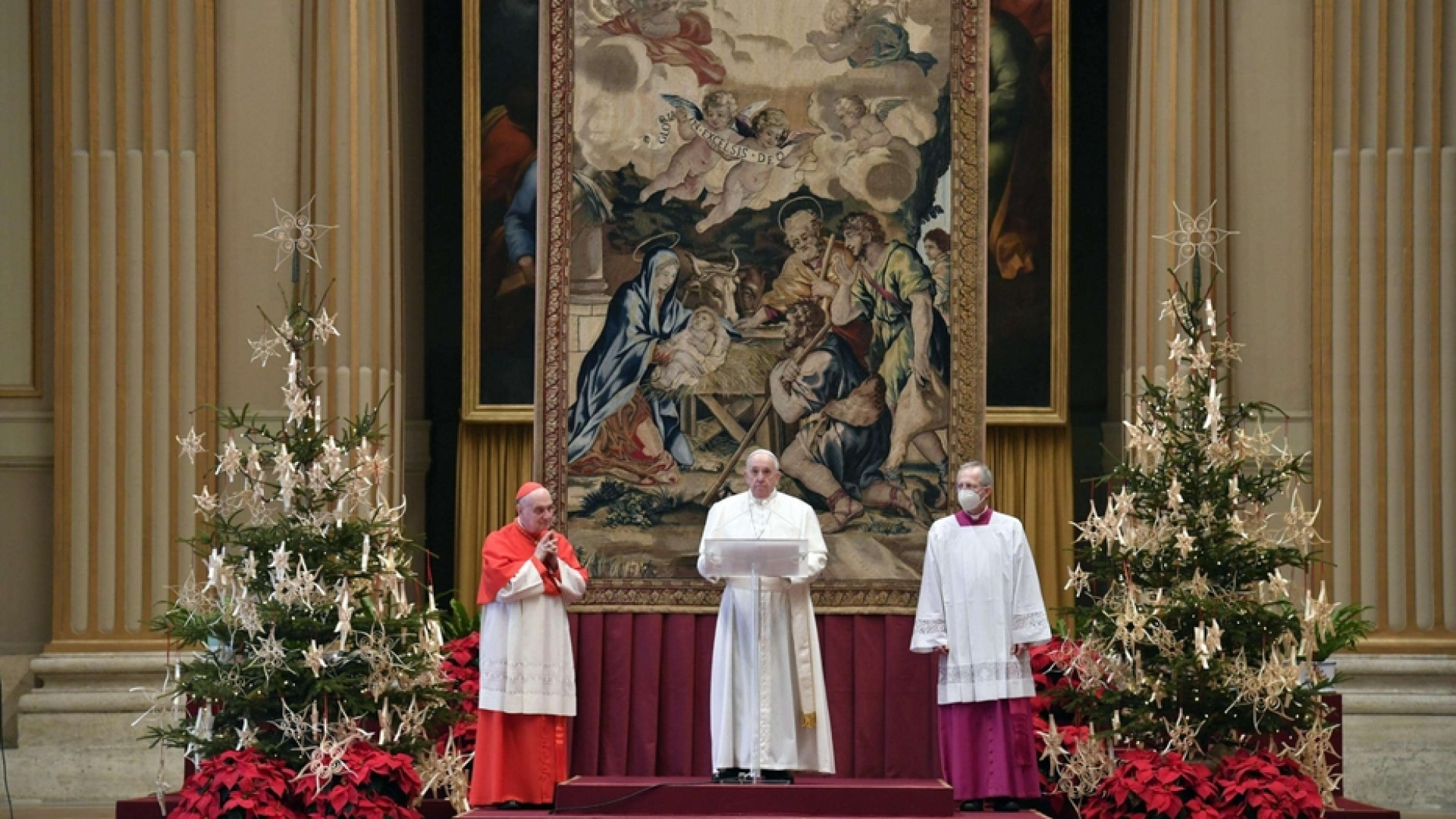 Immagine di Papa: il vaccino è speranza, sia per tutti. Dona tamponi a senza dimora
