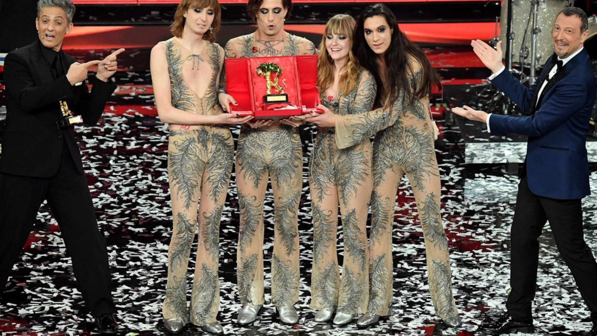Immagine di Sanremo, il verdetto: zitti e buoni, il rock dei Maneskin più forte del Covid