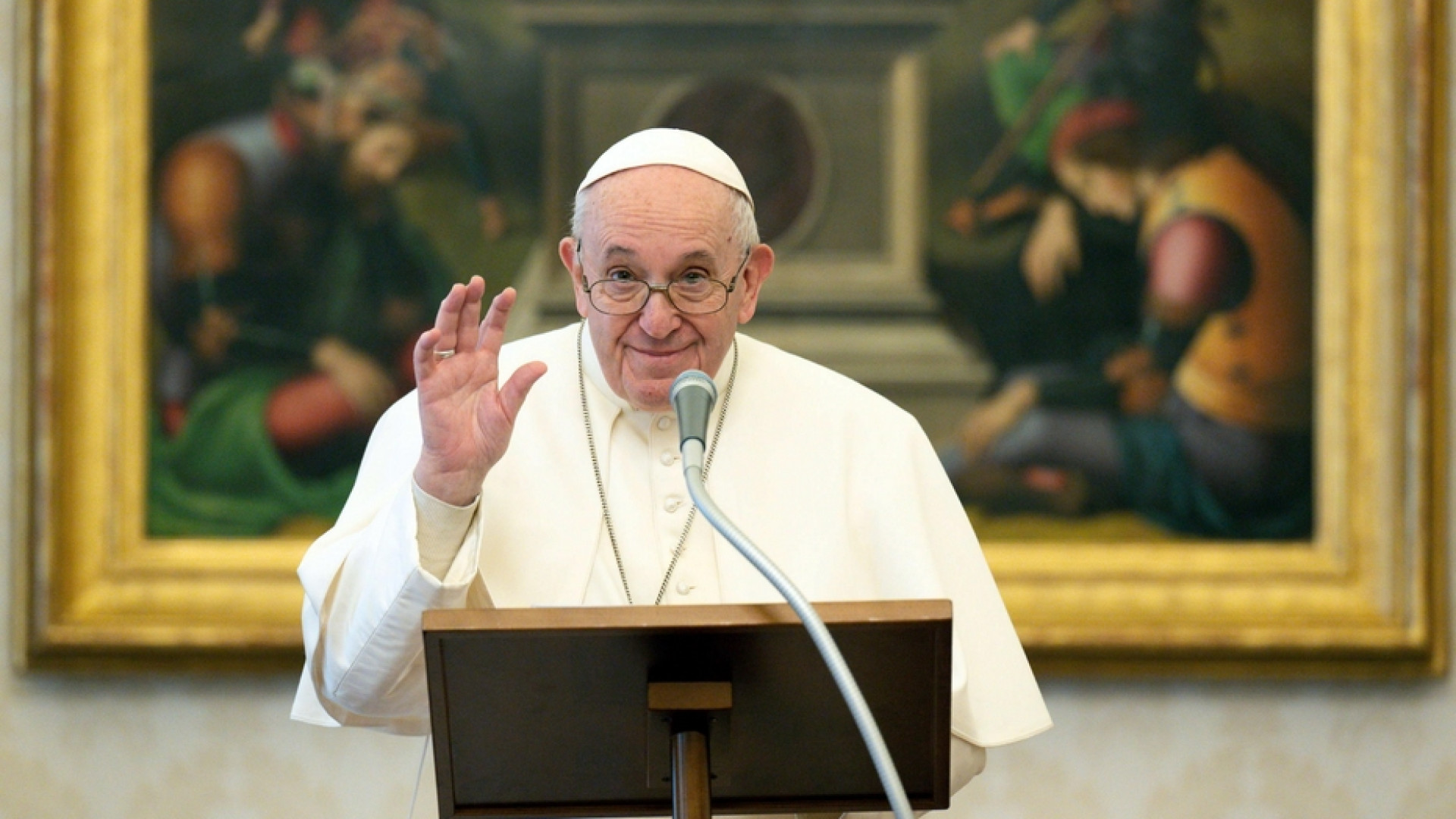 Immagine di Papa Francesco: trovare Cristo significa scoprire la pace del cuore