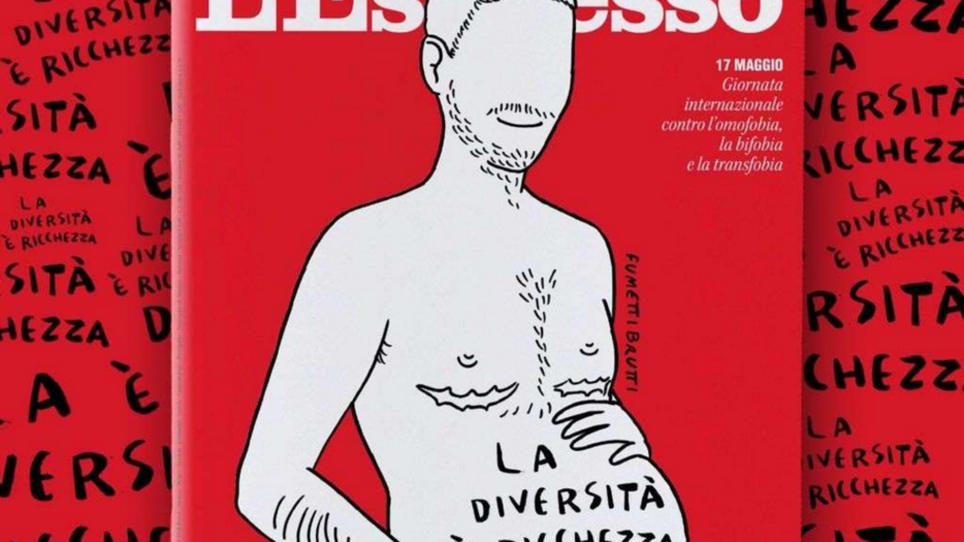Immagine di Espresso, copertina-choc sull'uomo «incinto»