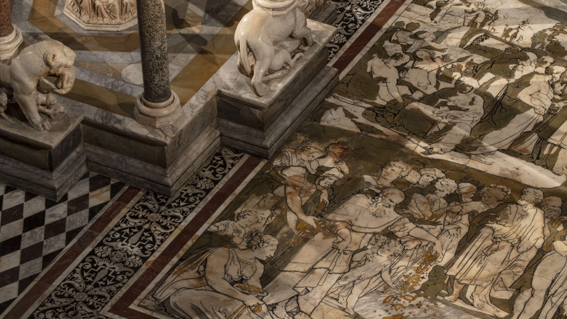 Immagine di Torna visibile la meraviglia del pavimento del duomo di Siena