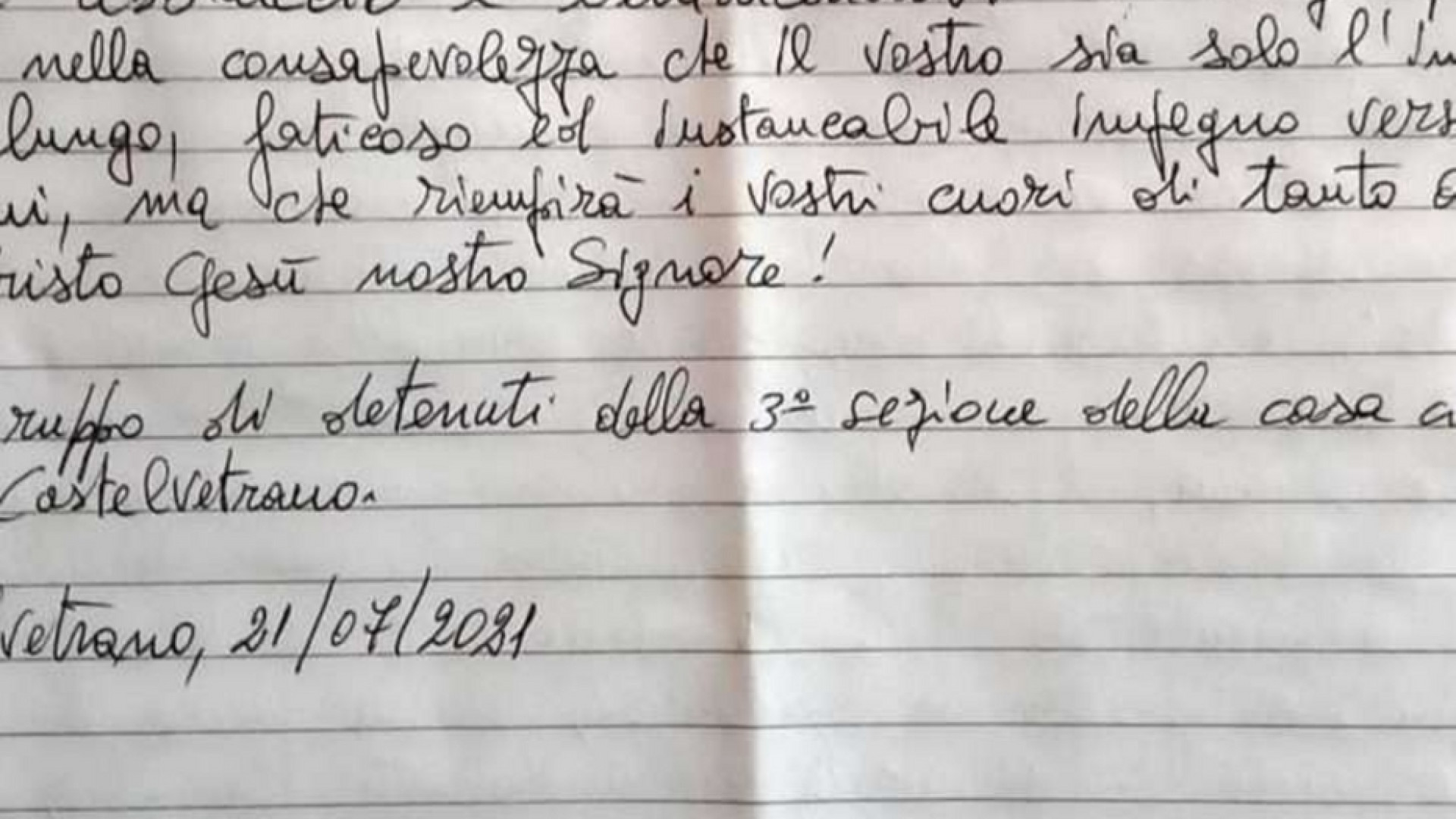 Immagine di I detenuti scrivono ai giovani volontari: c'è bisogno di buoni esempi