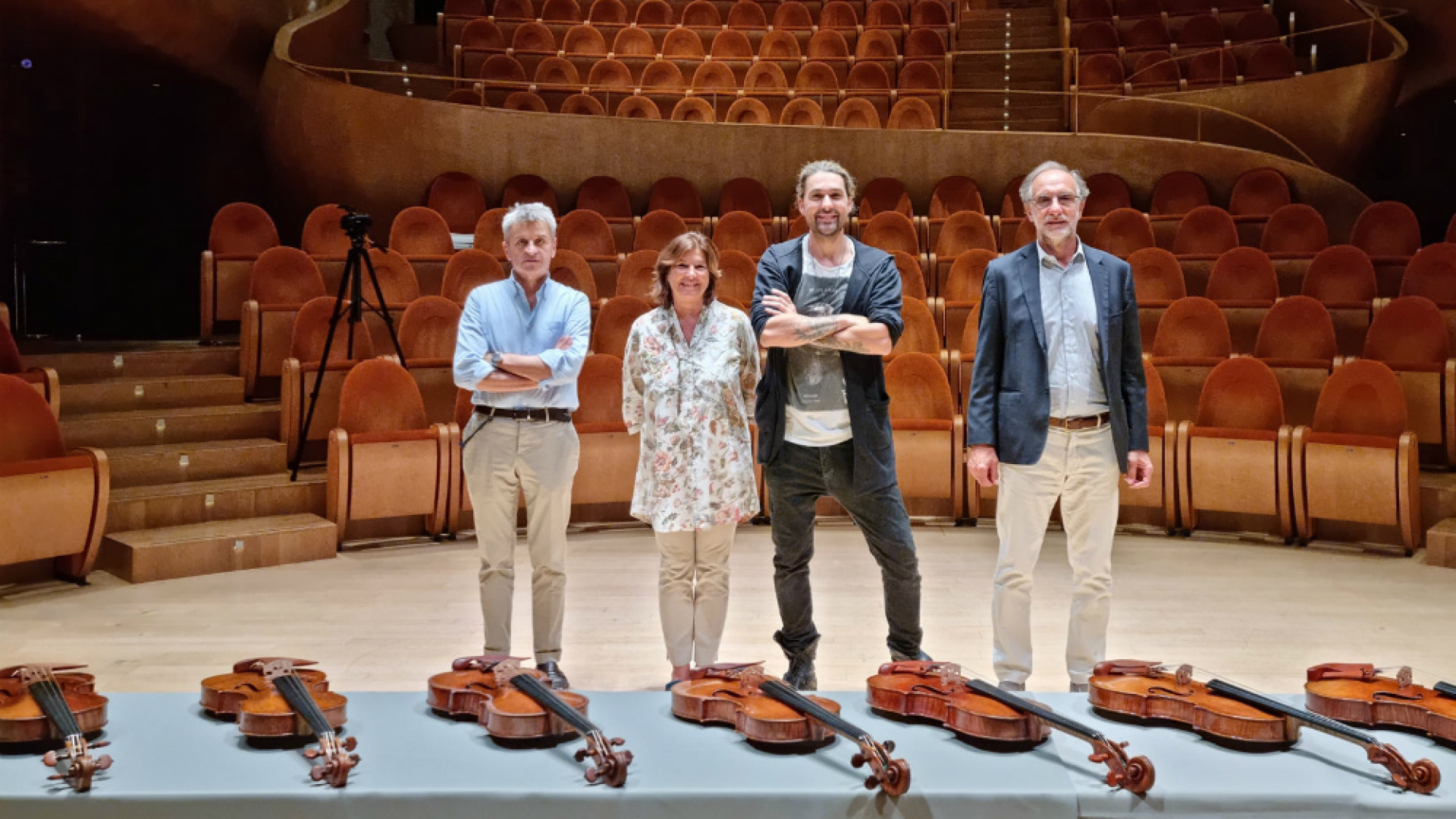 Immagine di David Garrett al Museo del Violino