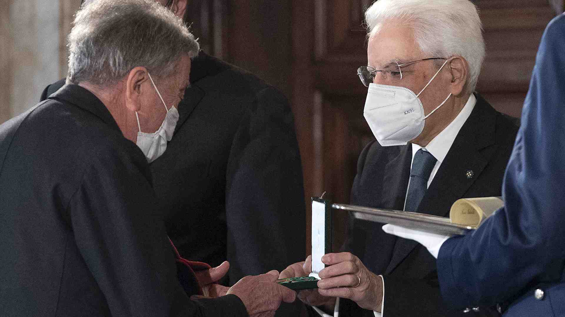 Immagine di Gli imprenditori veronesi Giuseppe Vicenzi e Marilisa Allegrini insigniti dal presidente Mattarella