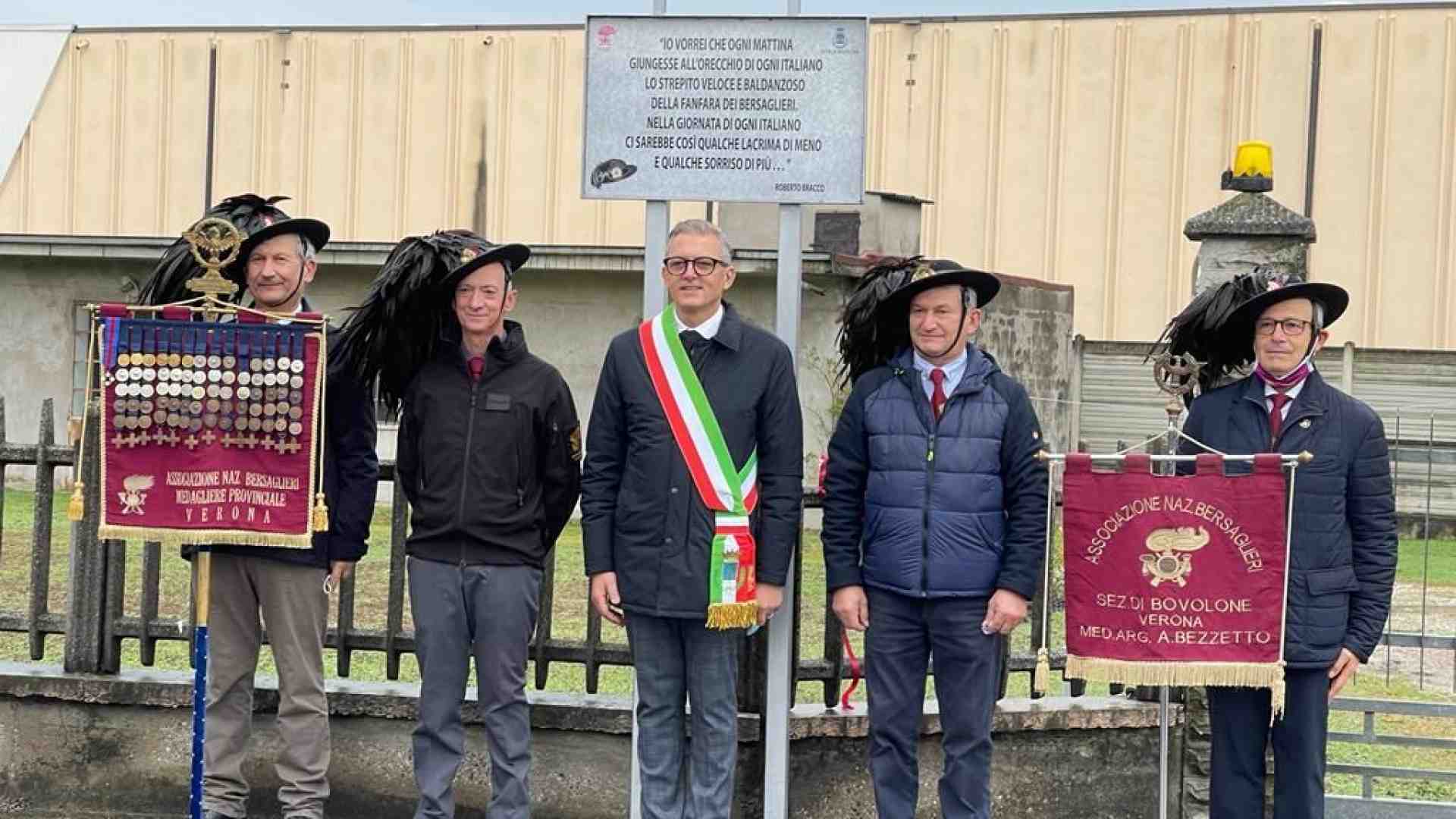Immagine di A Bovolone i bersaglieri hanno una via e (di nuovo) una iscrizione