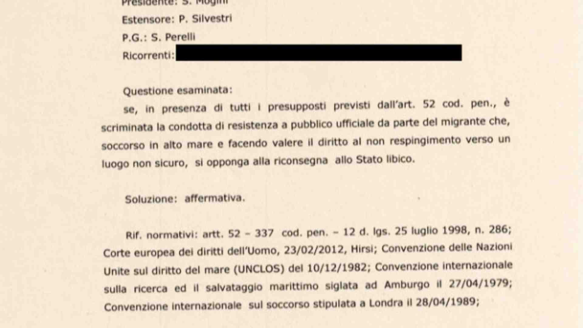 Immagine di Cassazione: assolti profughi “ribelli”. Condannati i respingimenti in Libia