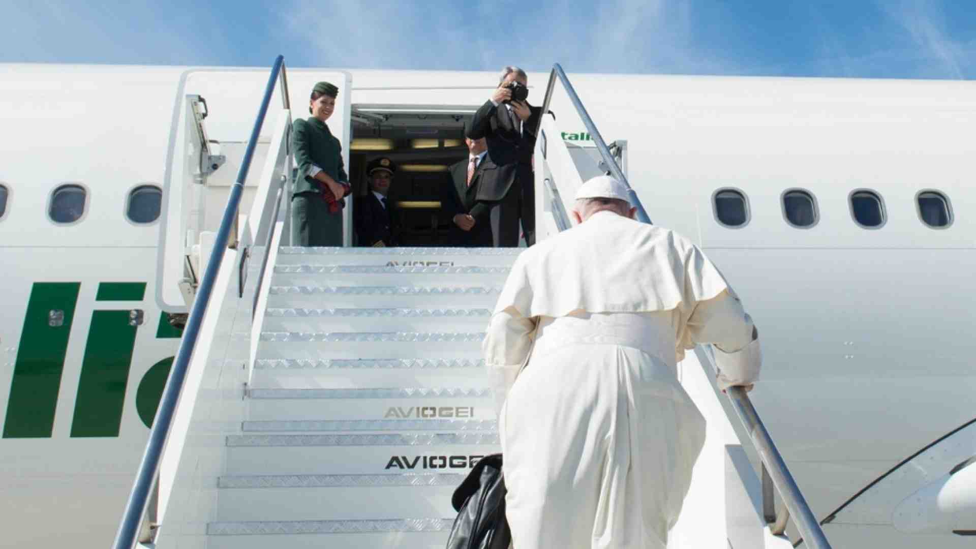 Immagine di Papa Francesco in visita a Malta il 2 e 3 aprile