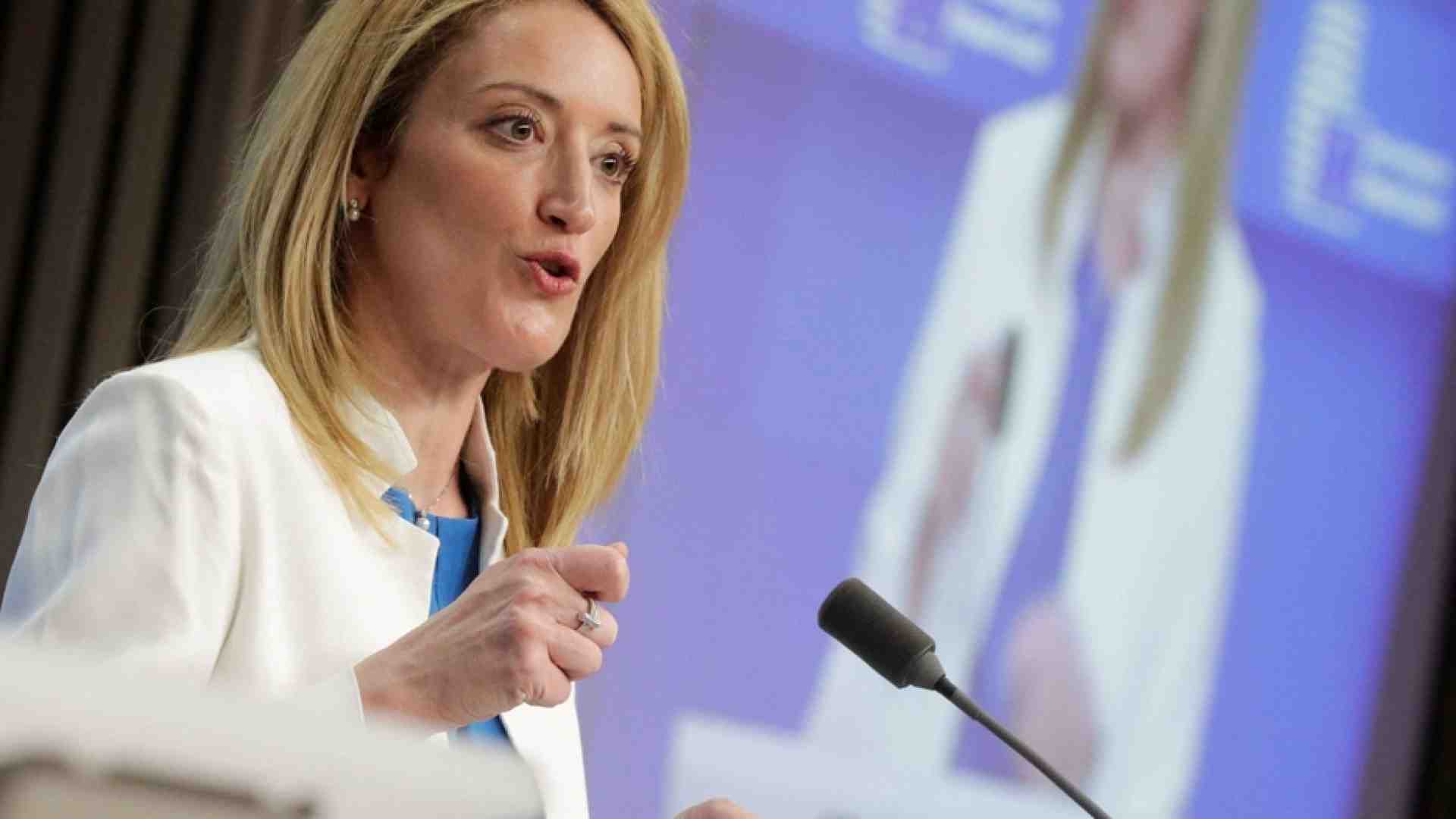 Immagine di Metsola: «L'invasione costerà molto a Putin e rafforzerà il ruolo dell'Ue»