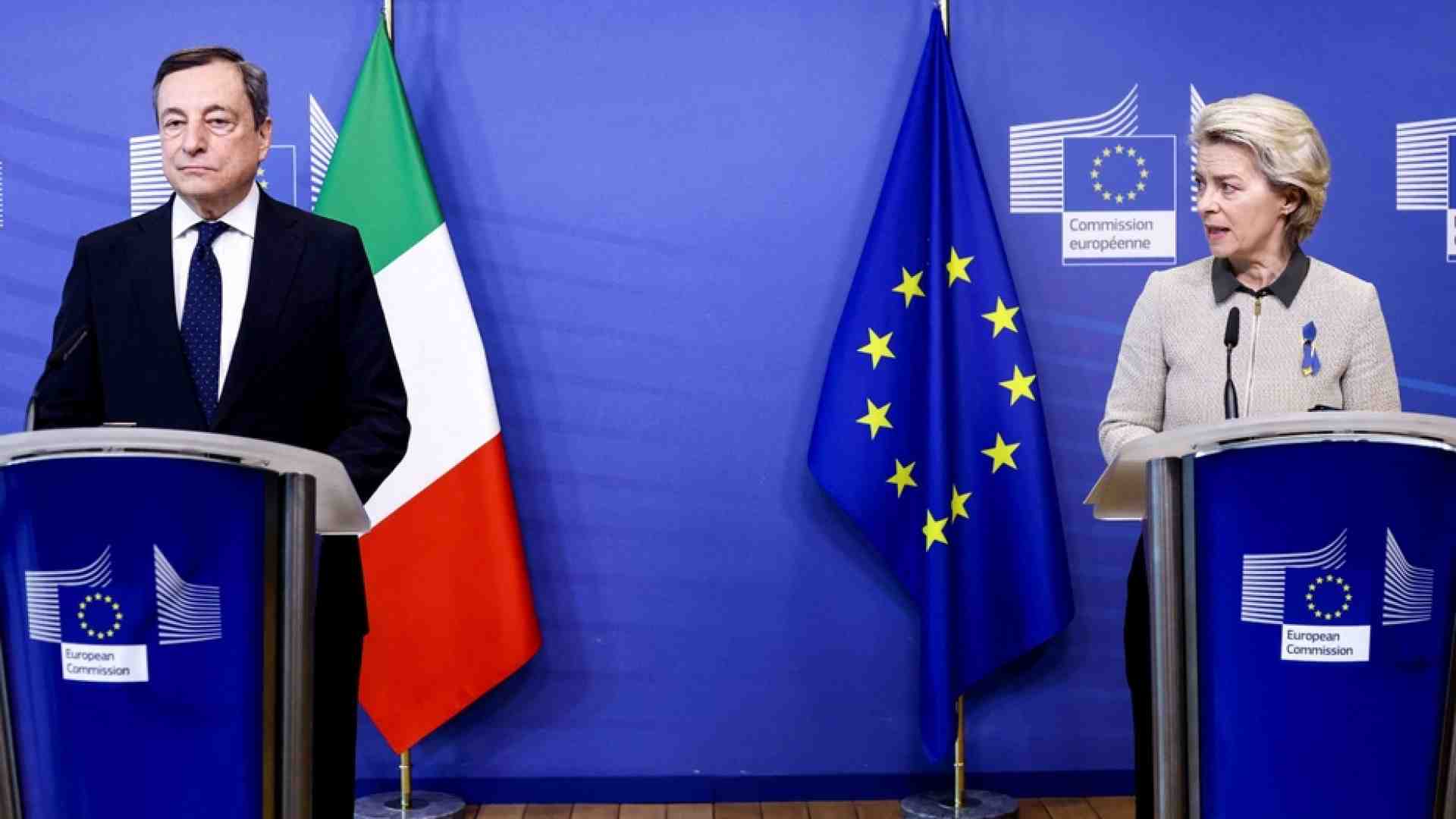 Immagine di Draghi-Von der Leyen: uniti su sanzioni. Energia, proteggere cittadini
