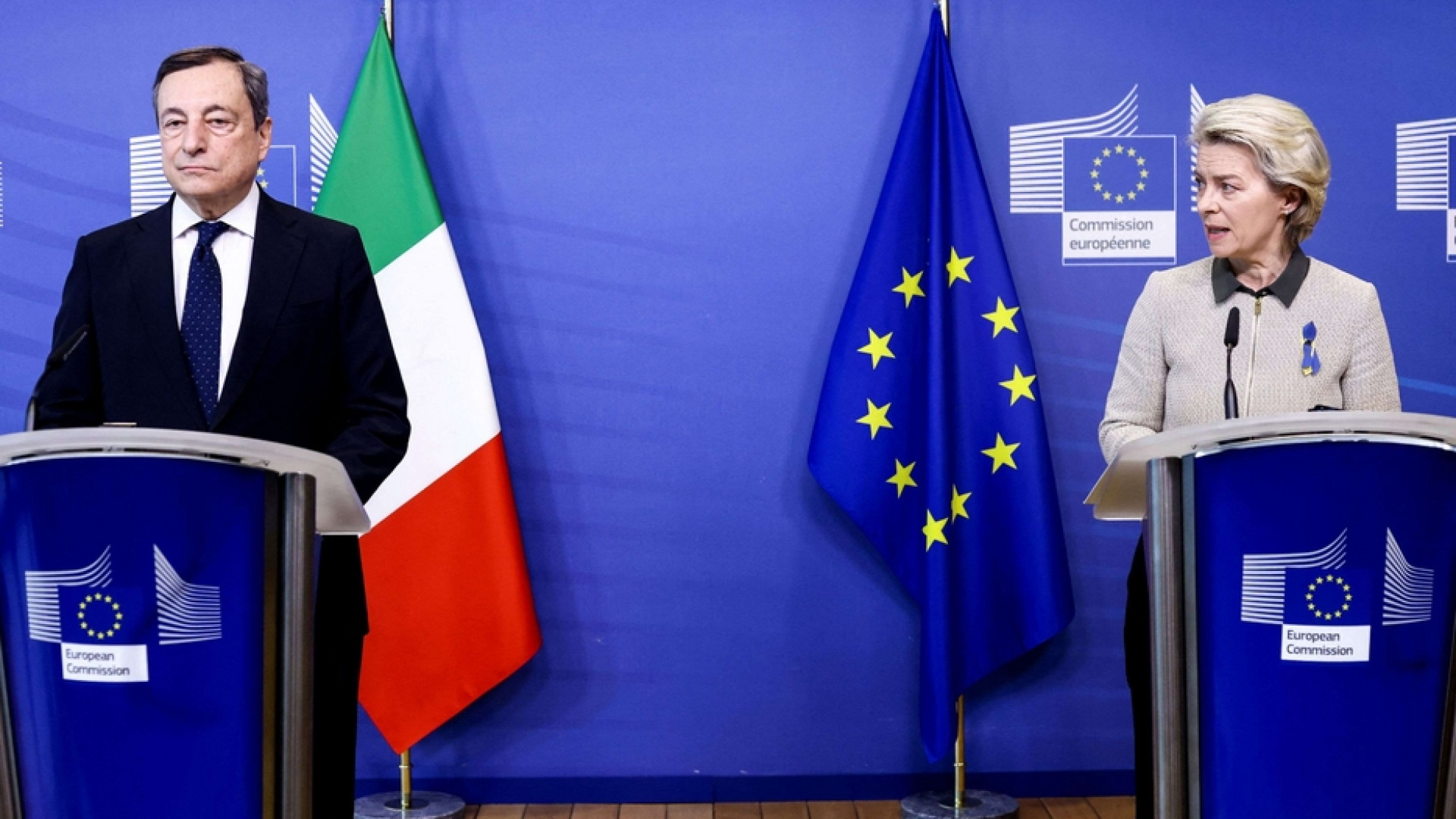 Immagine di Draghi-Von der Leyen: uniti su sanzioni. Energia, proteggere cittadini