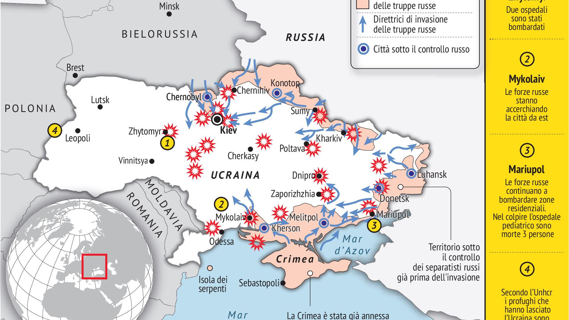 Immagine di Due settimane di guerra in Ucraina: a che punto siamo, gli scenari