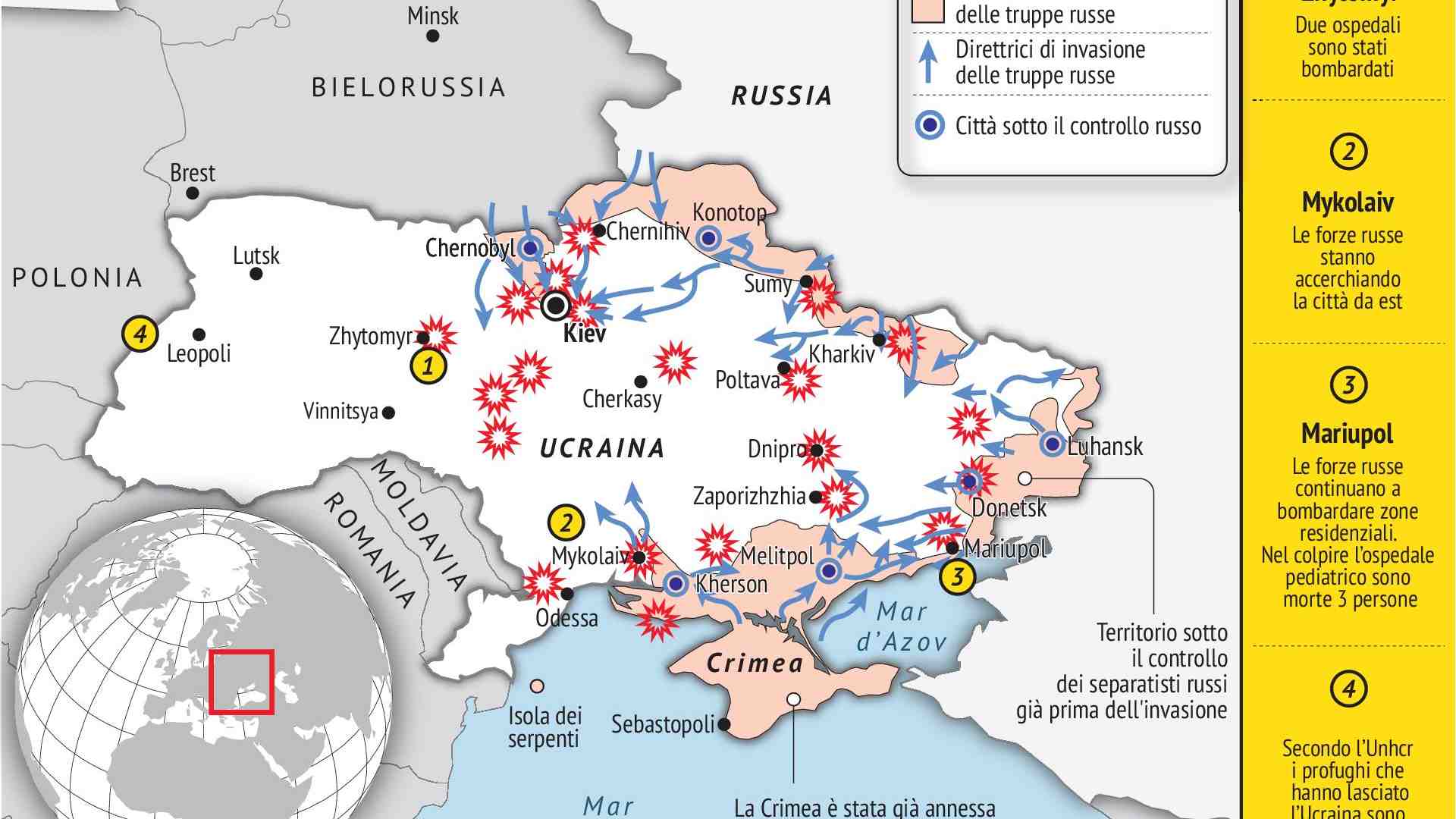 Immagine di Due settimane di guerra in Ucraina: a che punto siamo, gli scenari
